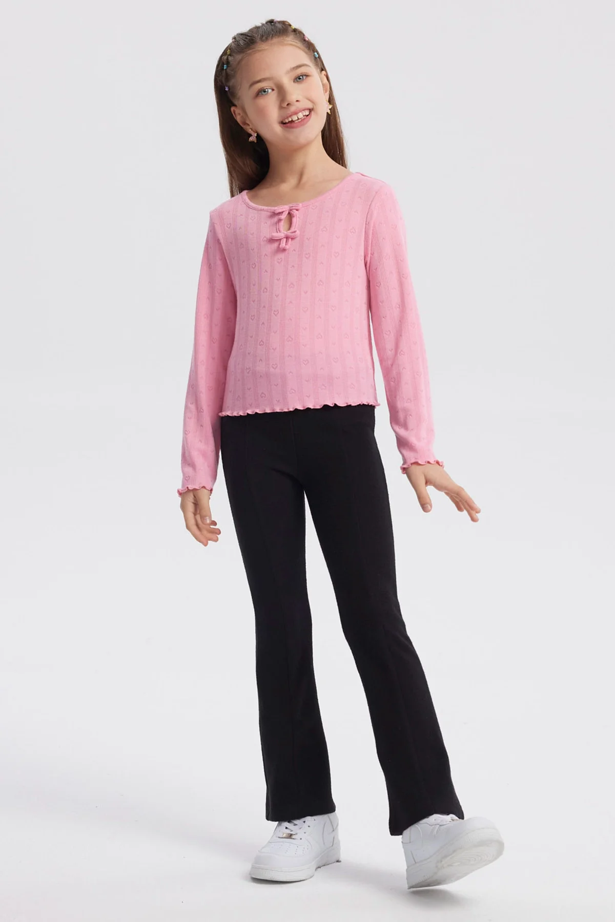 Polera Niña Lazos Rosado - Image 4