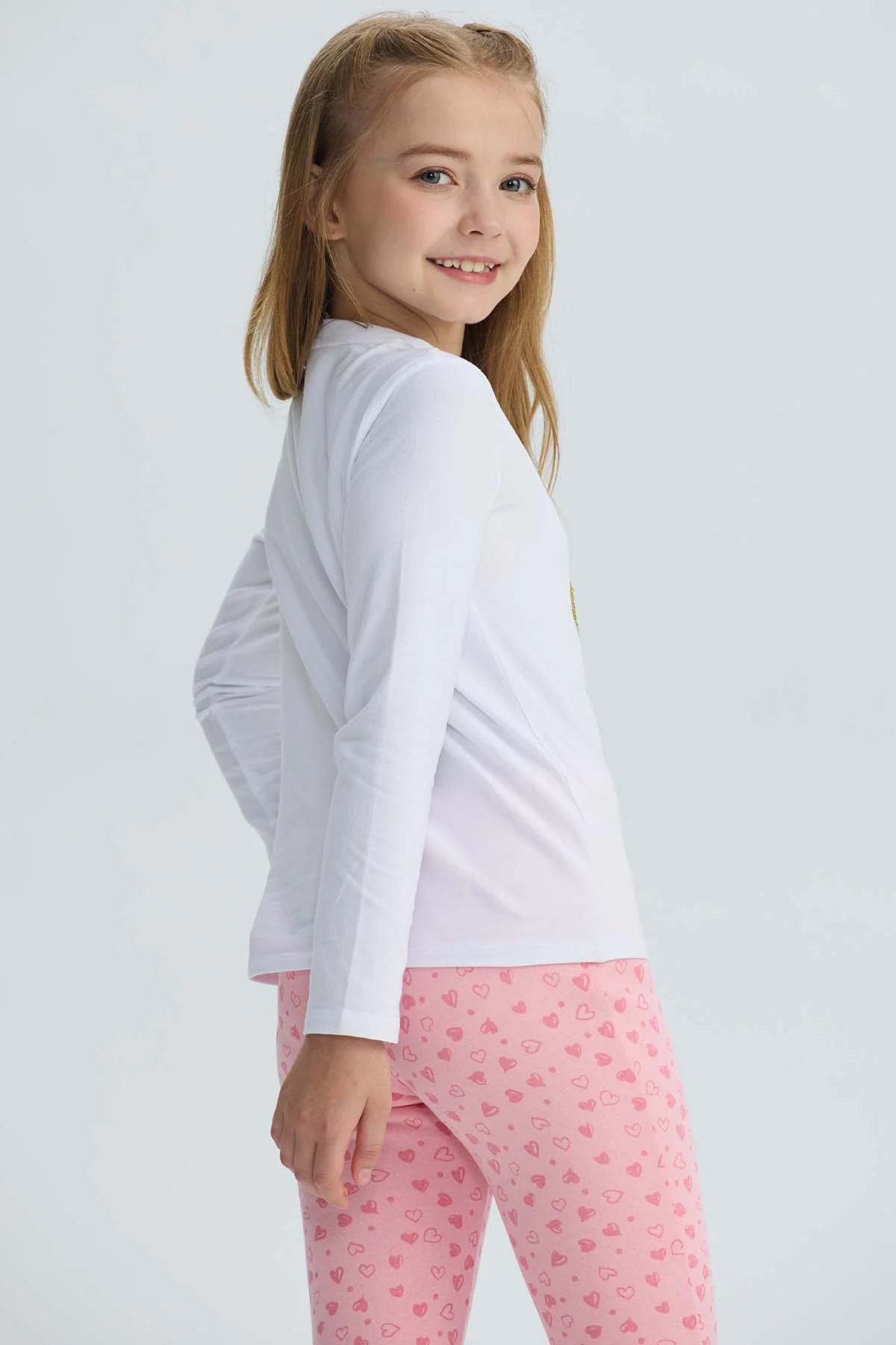 Polera Niña Lentejuelas Blanco - Image 3