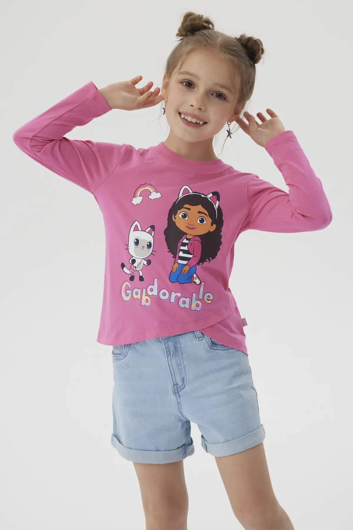 Polera Niña Pandy Paws Fucsia