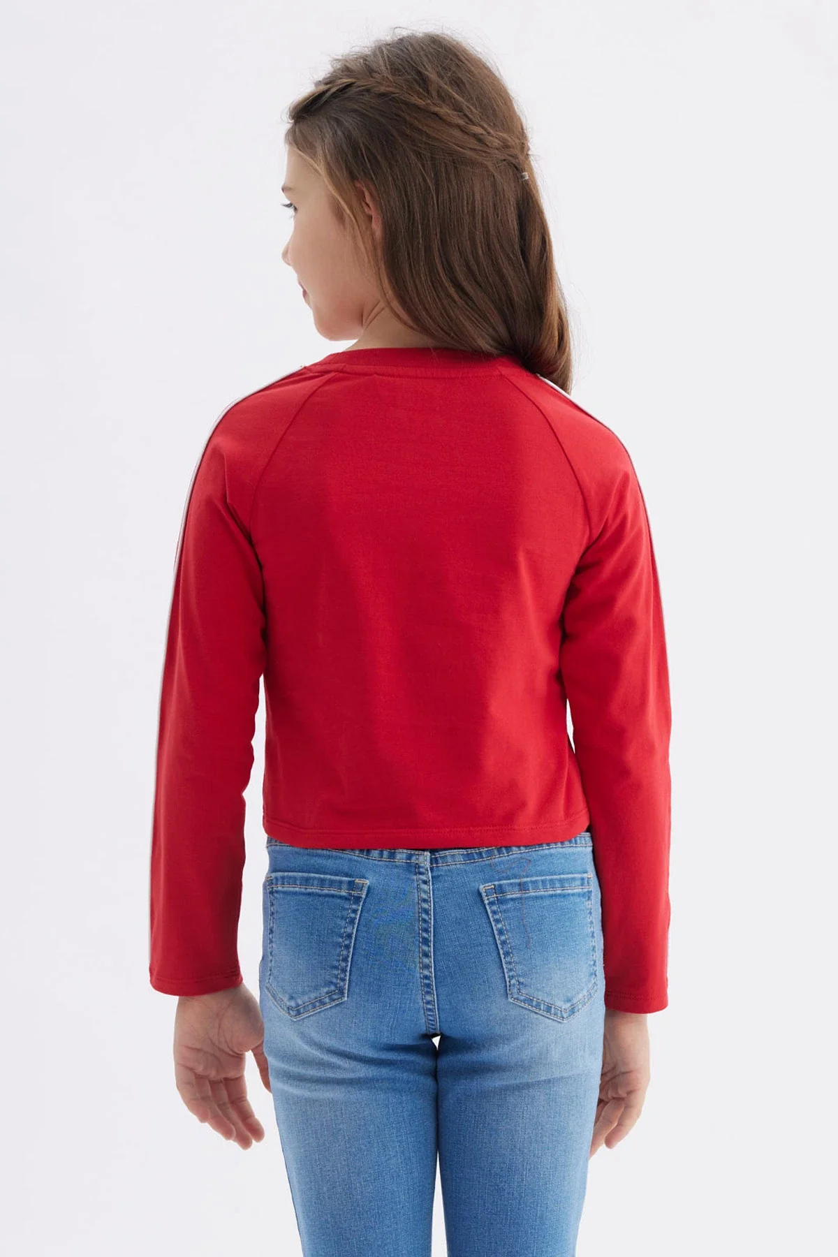 Polera Niña Piping Y Print Rojo - Image 3