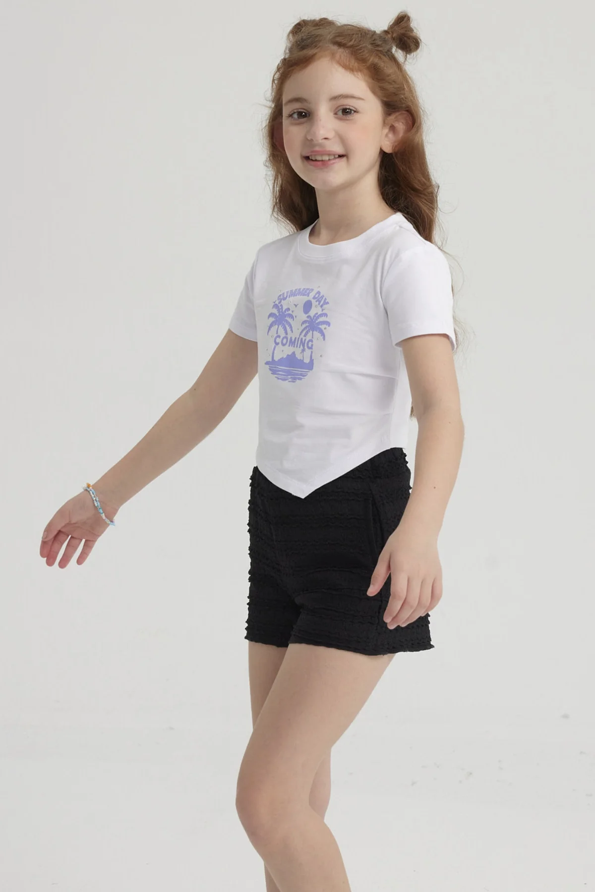 Polera Niña Print Basta Simétrica Blanco - Image 2