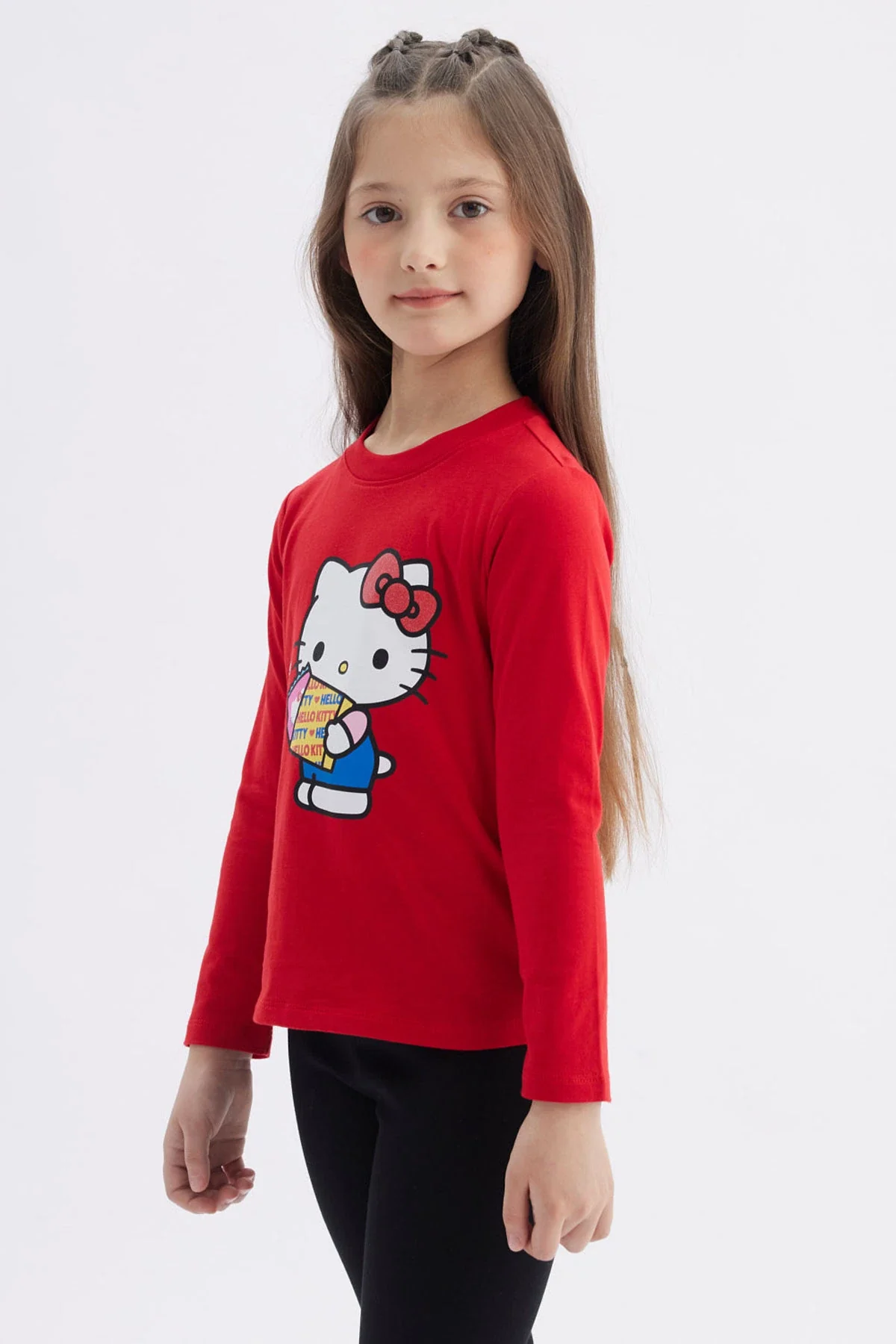 Polera Niña Print Frotal Rojo - Image 2