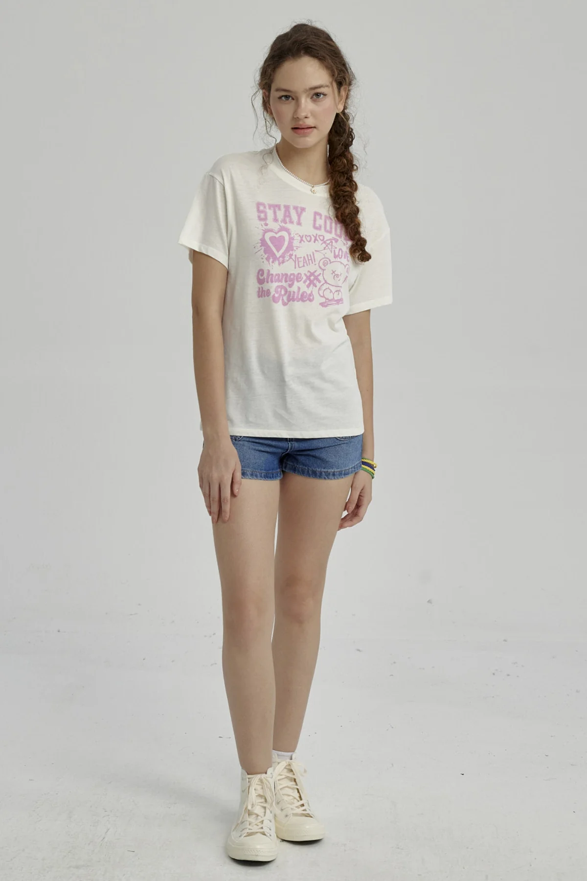 Polera Niña Print Posicional Crudo - Image 4