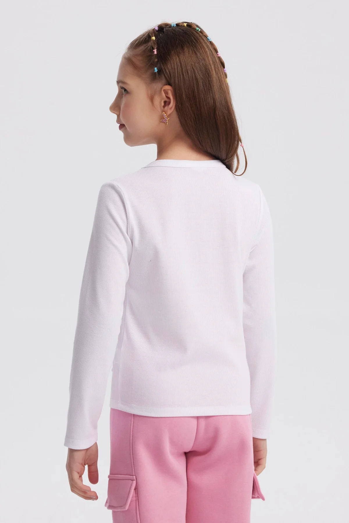 Polera Niña Slim Blanco - Image 3