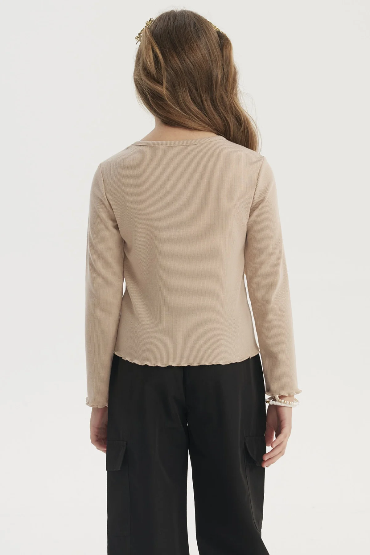 Polera Niña Slim Café - Image 3