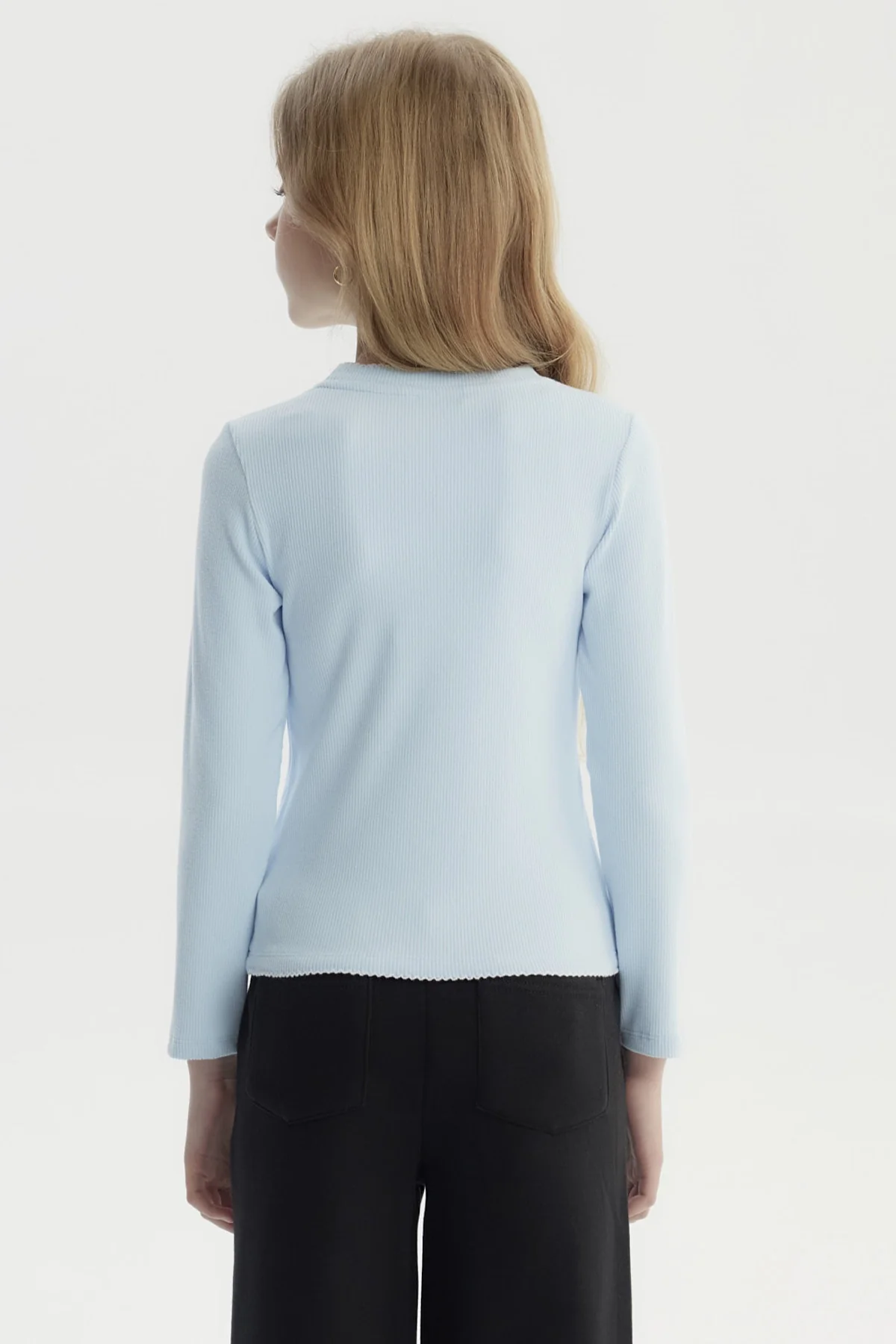 Polera Niña Slim Celeste - Image 3