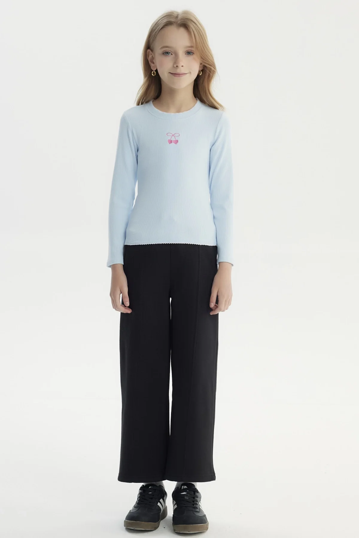 Polera Niña Slim Celeste - Image 4