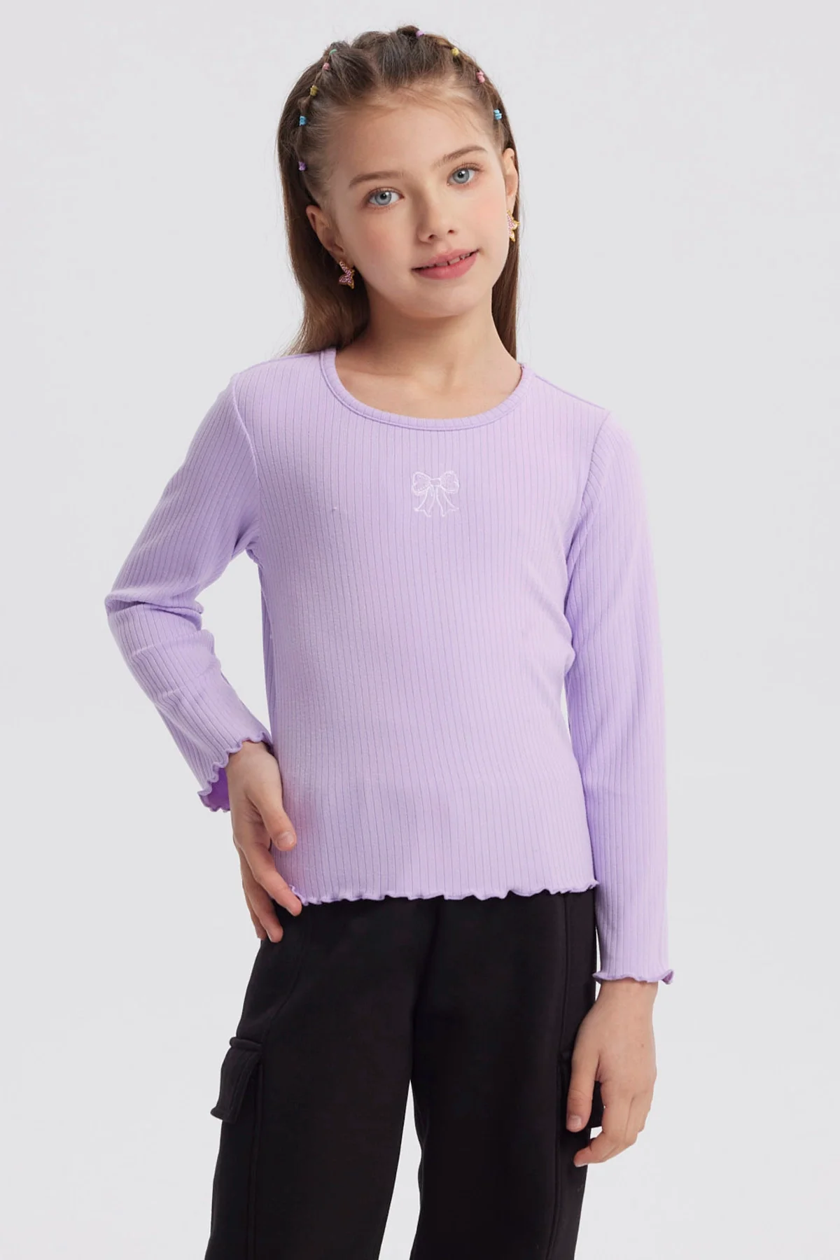 Polera Niña Slim Lila