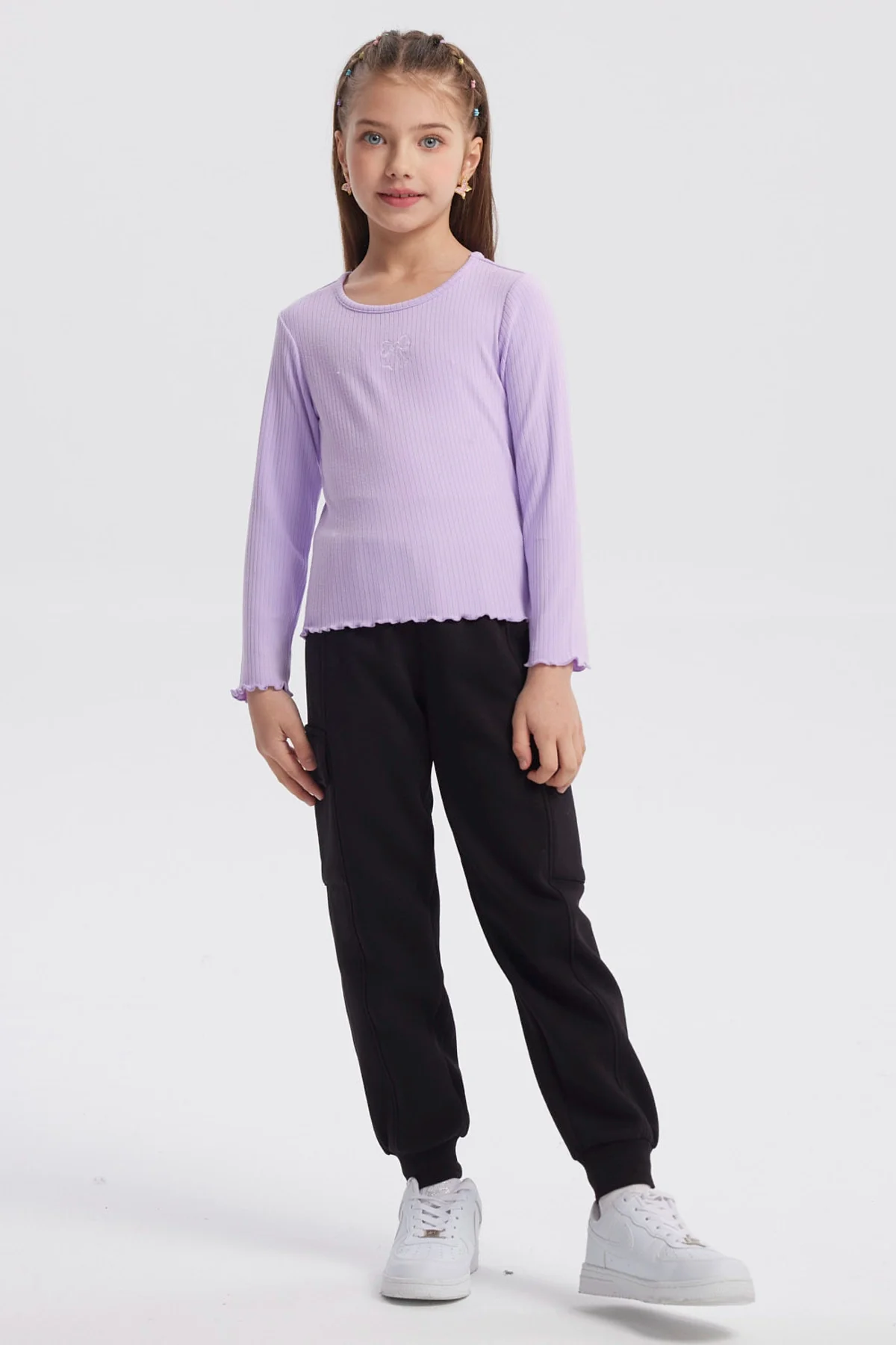 Polera Niña Slim Lila - Image 4