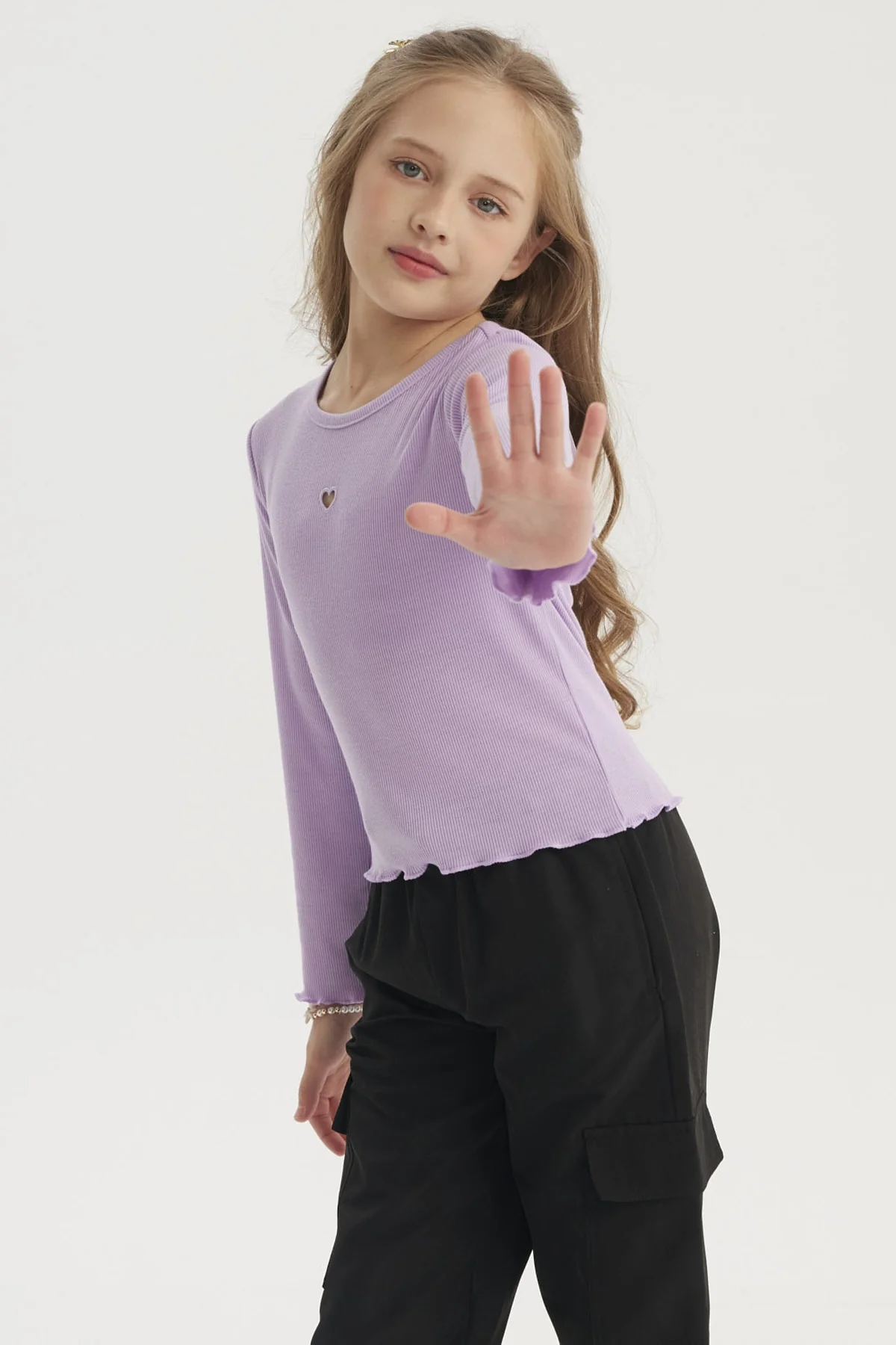 Polera Niña Slim Morado - Image 2