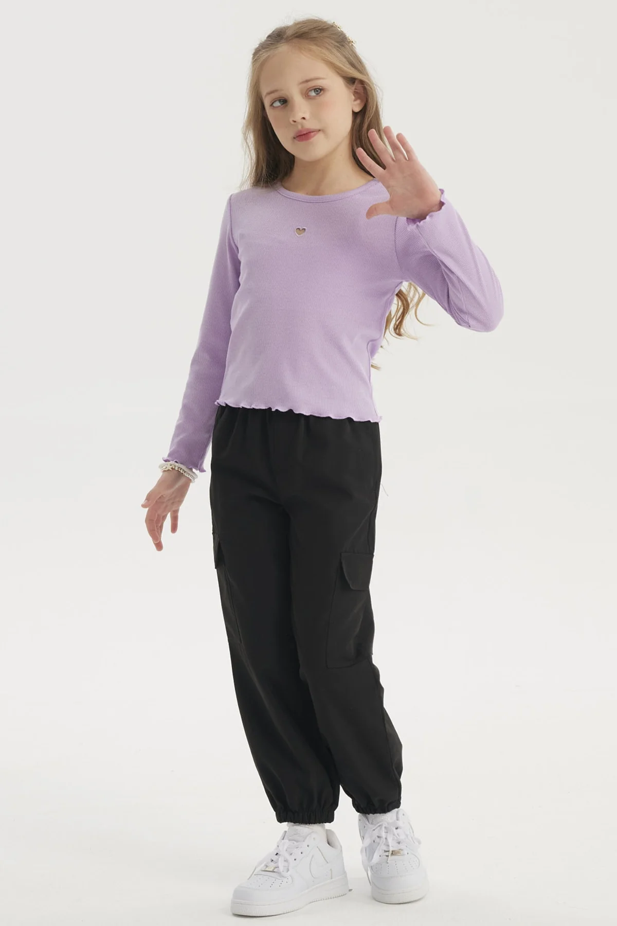 Polera Niña Slim Morado - Image 4