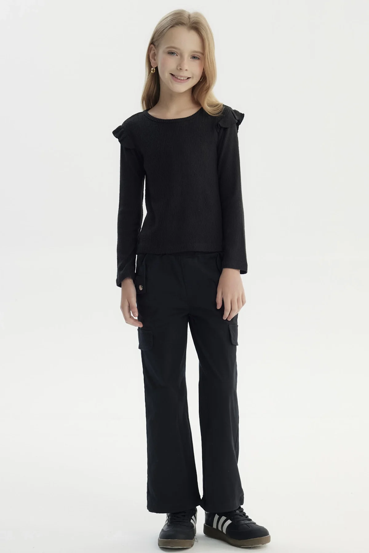 Polera Niña Slim Negro - Image 4