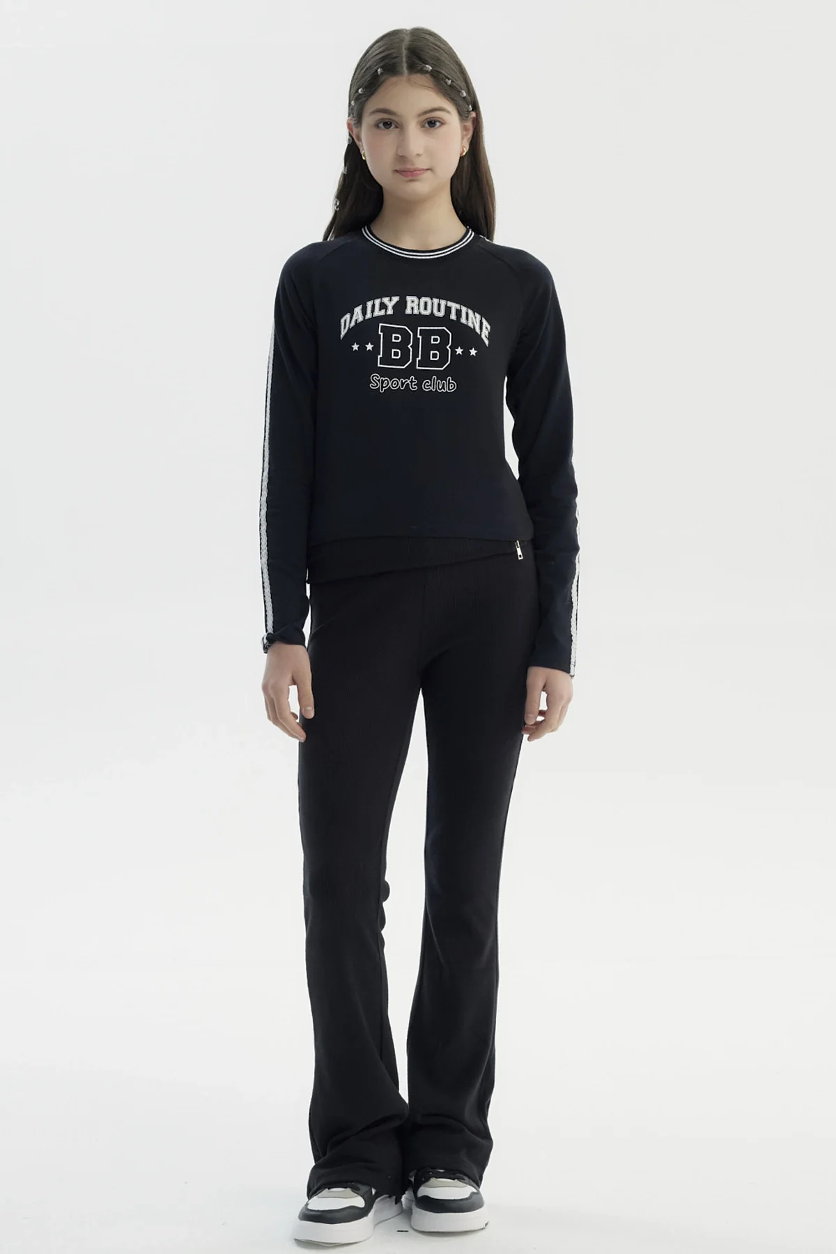 Polera Niña Slim Negro - Image 4