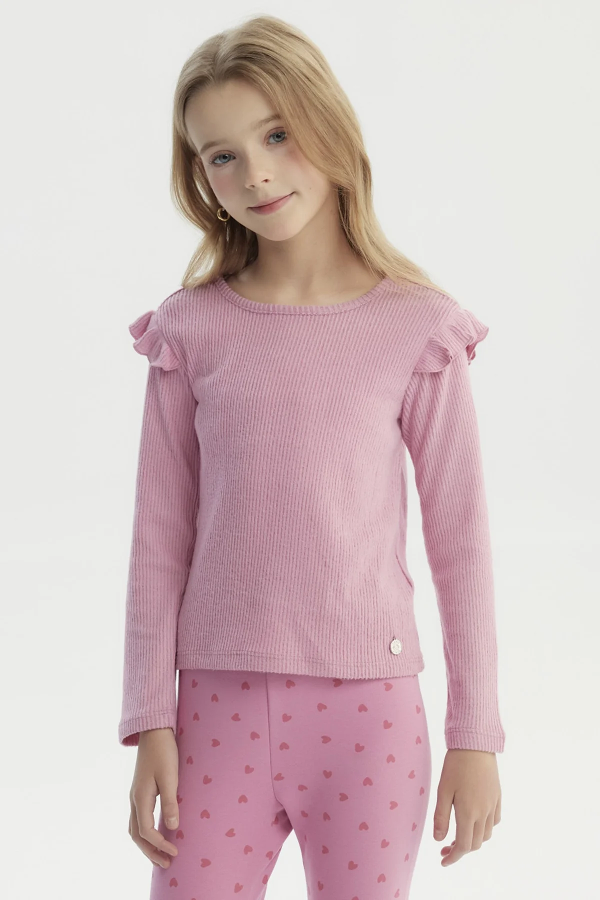 Polera Niña Slim Rosado