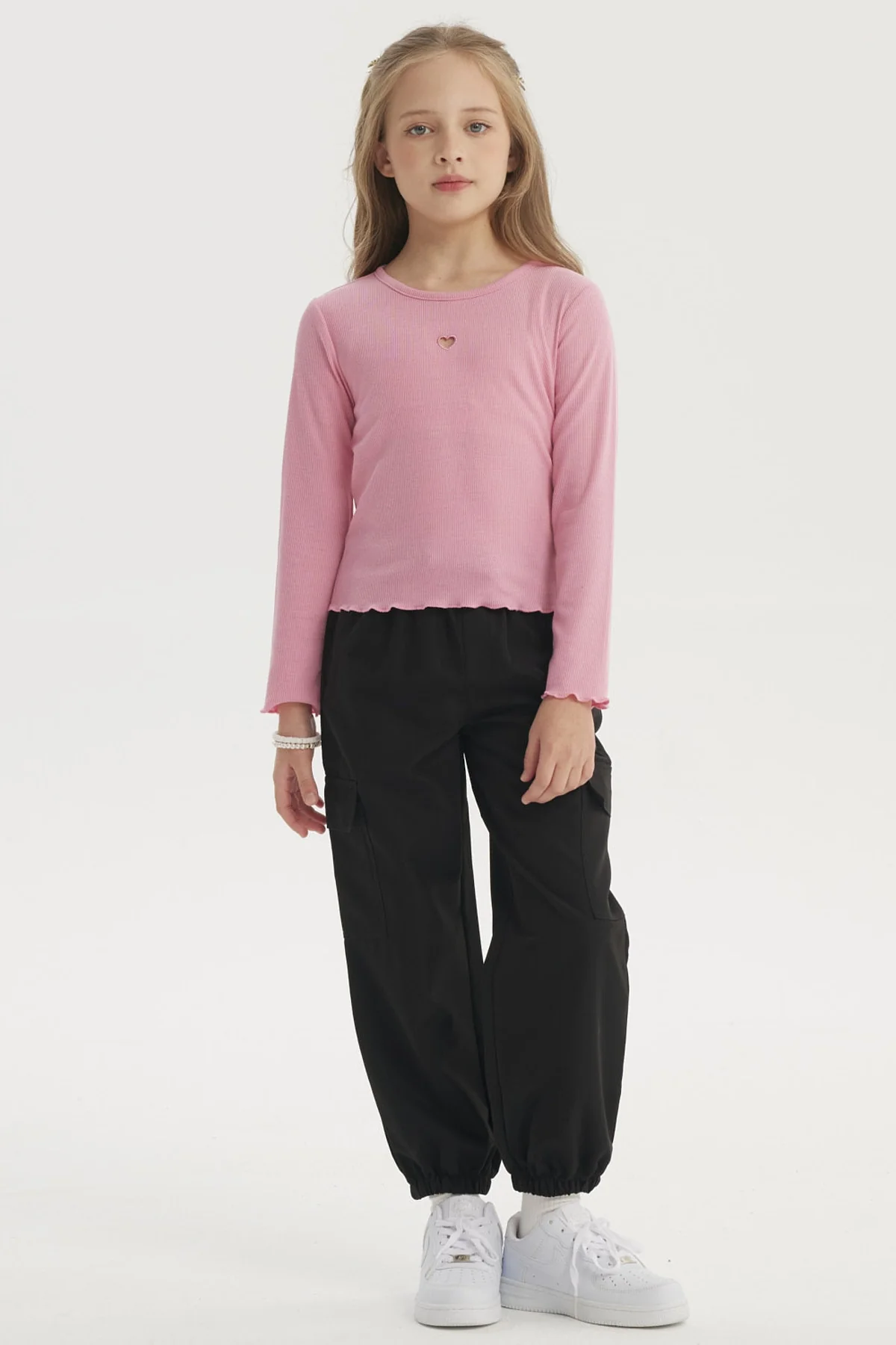 Polera Niña Slim Rosado - Image 4