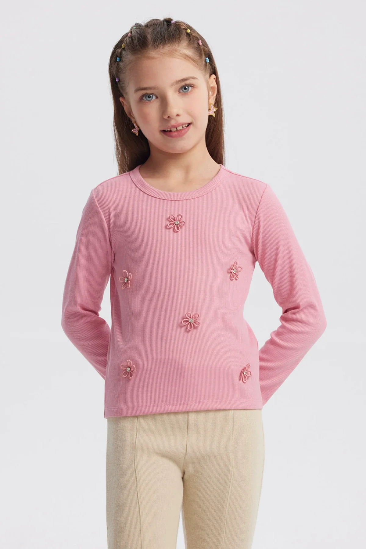 Polera Niña Slim Rosado