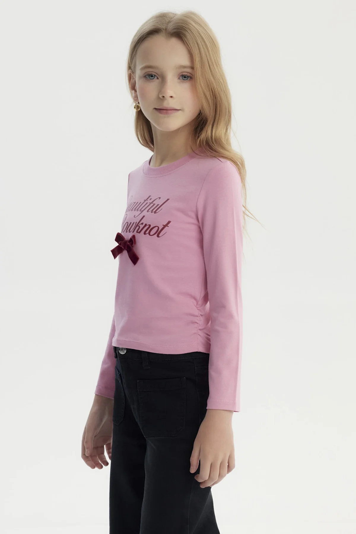 Polera Niña Slim Rosado - Image 2