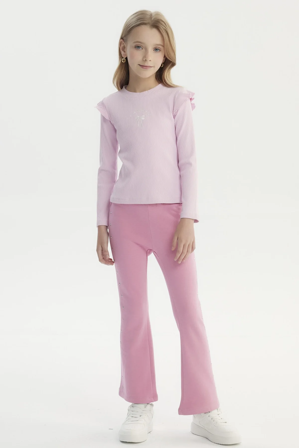 Polera Niña Slim Rosado - Image 4