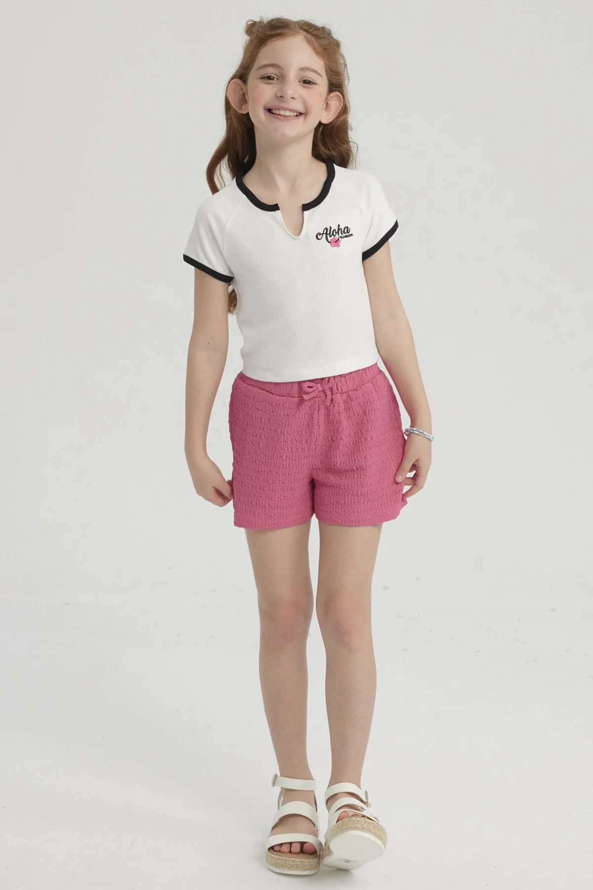 Polera Niña Summer Contraste Crudo - Image 4