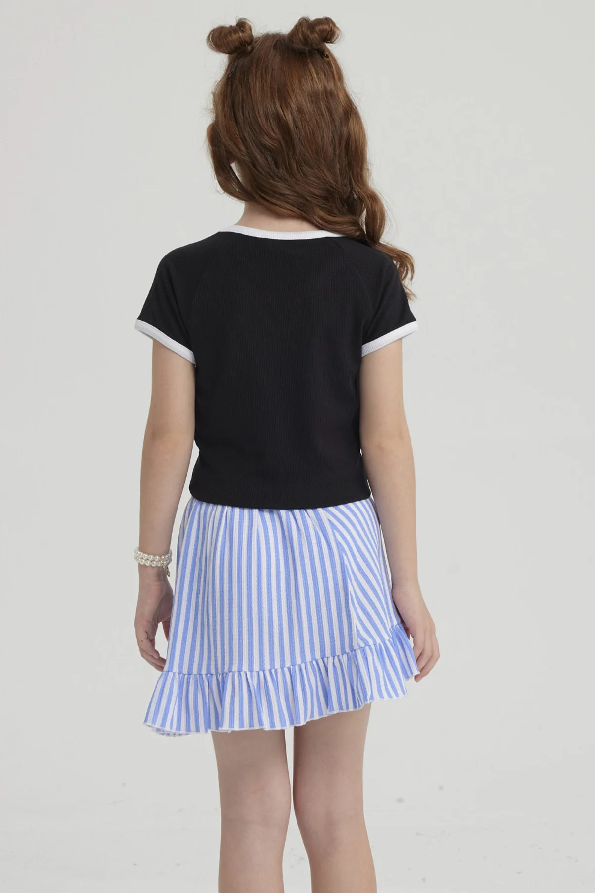 Polera Niña Summer Contraste Negro - Image 3