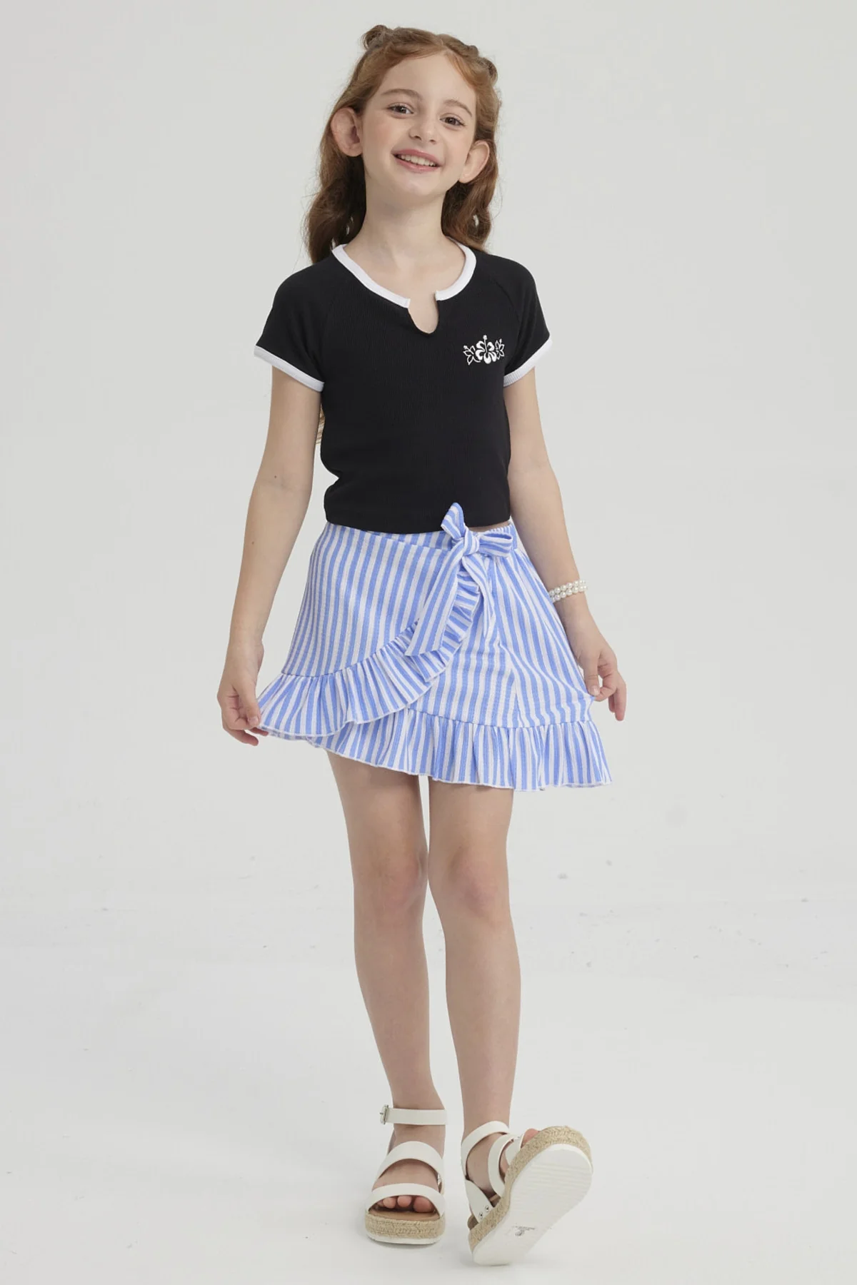 Polera Niña Summer Contraste Negro - Image 4