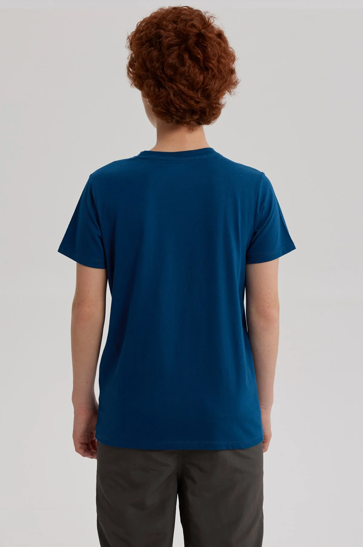 Polera Niño Básica Estampada Azul Petroleo - Image 3