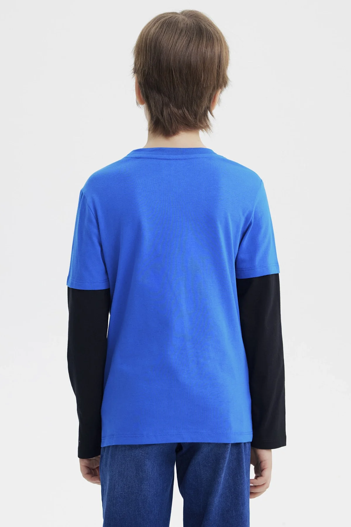 Polera Niño Básica Print Azulino - Image 3