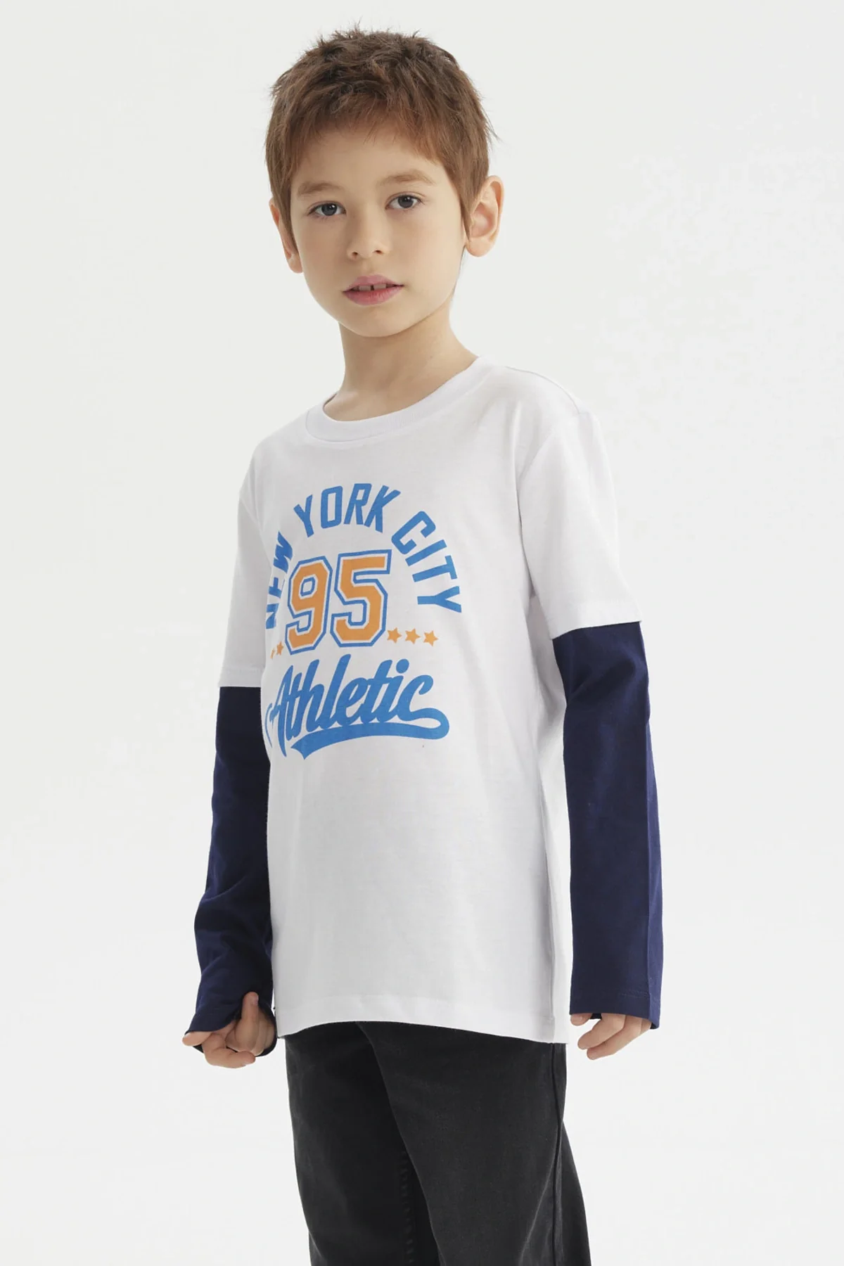 Polera Niño Básica Print Blanco - Image 2
