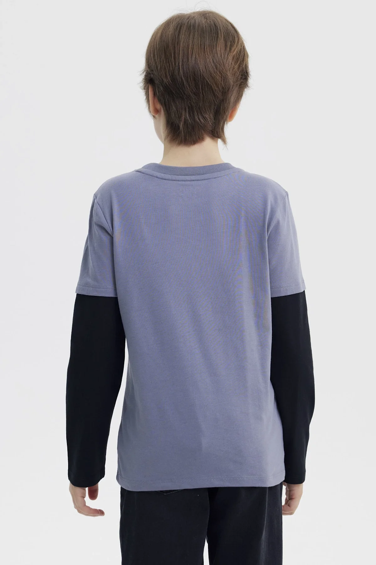 Polera Niño Básica Print Gris - Image 3