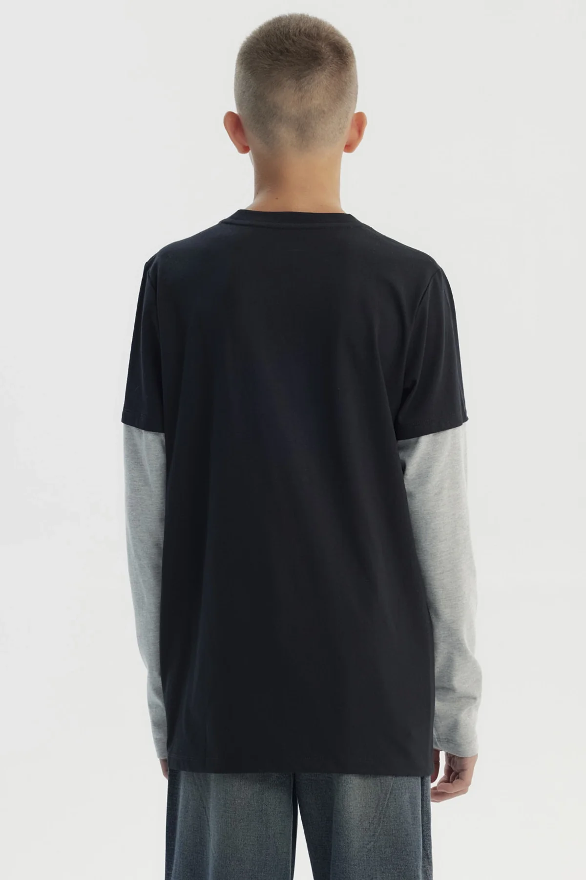 Polera Niño Básica Print Negro - Image 3