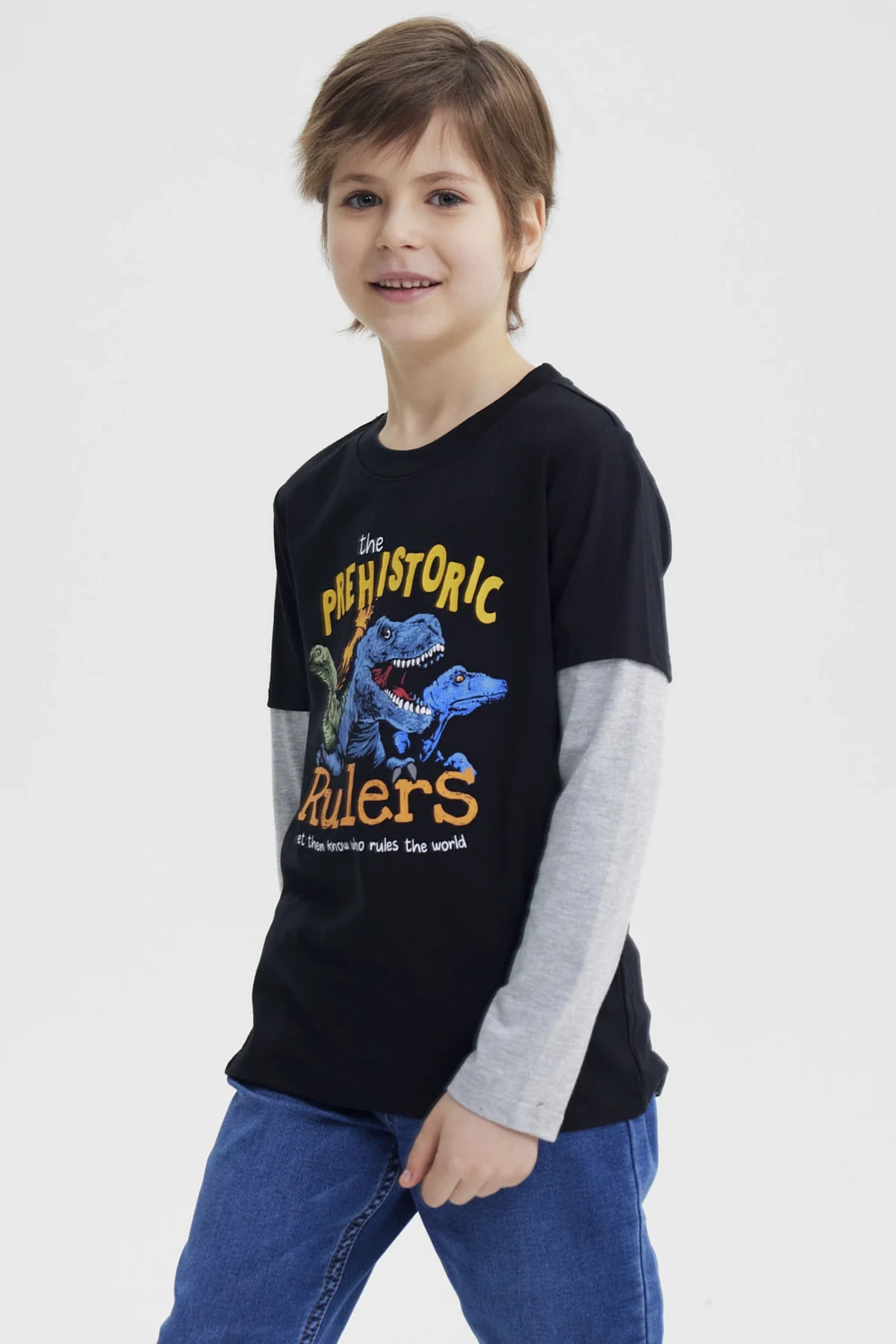 Polera Niño Básica Print Negro - Image 2