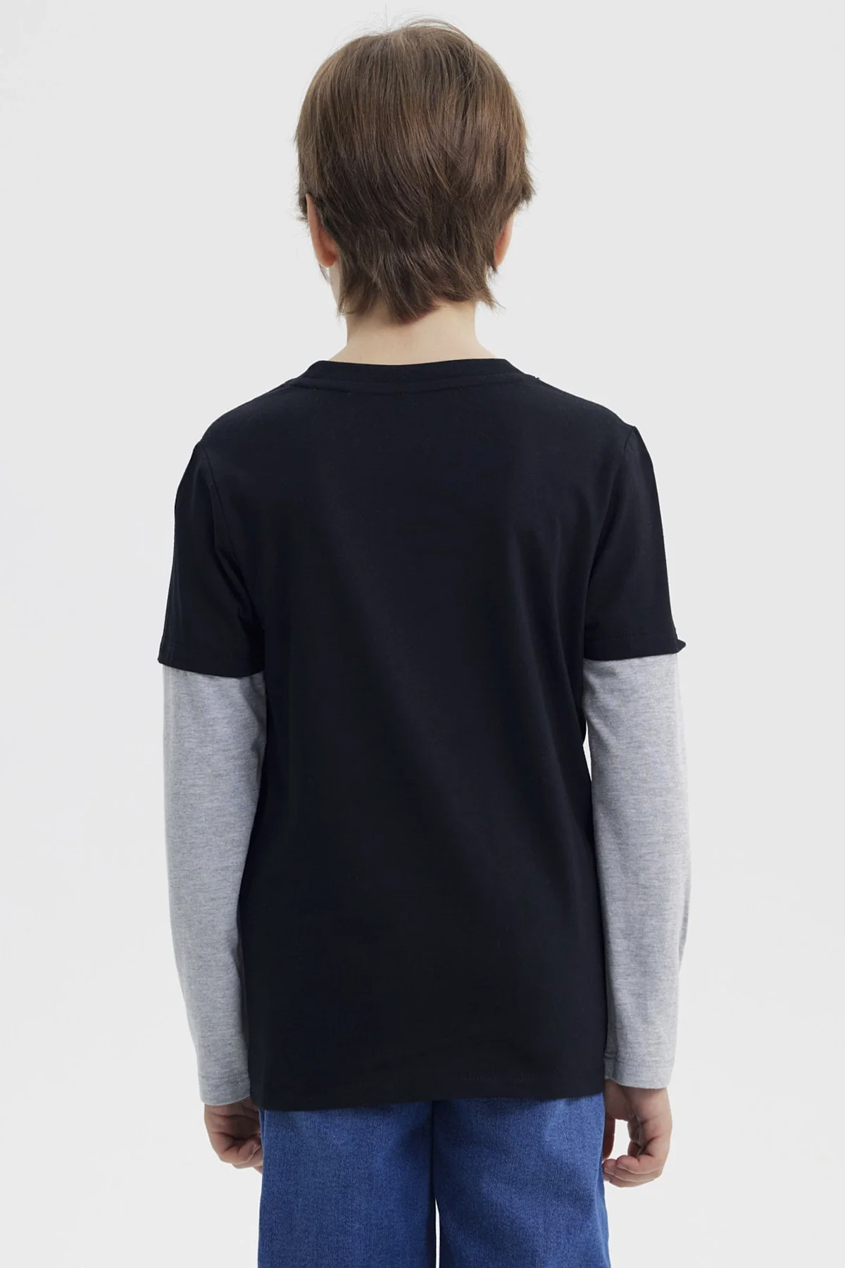 Polera Niño Básica Print Negro - Image 3