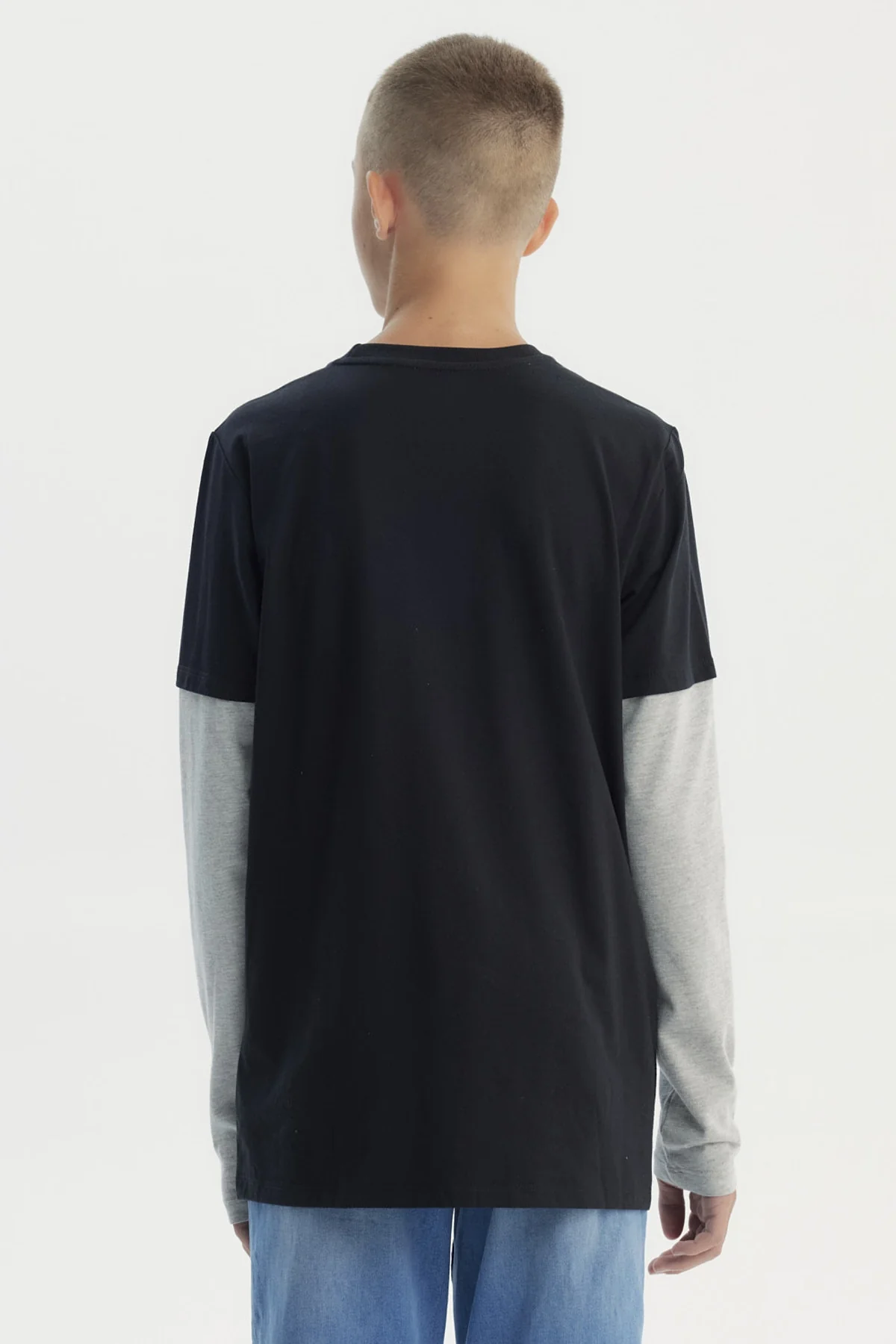 Polera Niño Básica Print Negro - Image 3