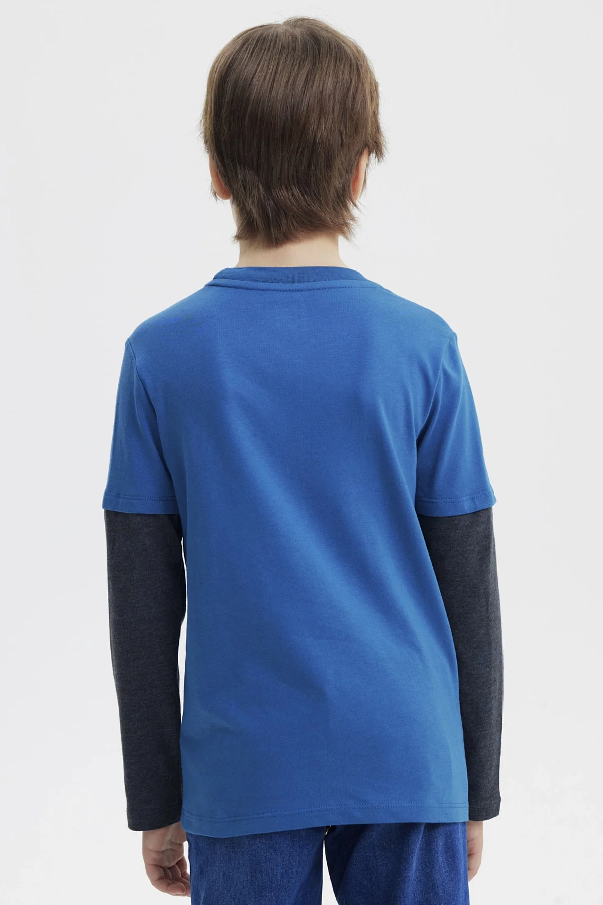Polera Niño Básica Print Petroleo - Image 3