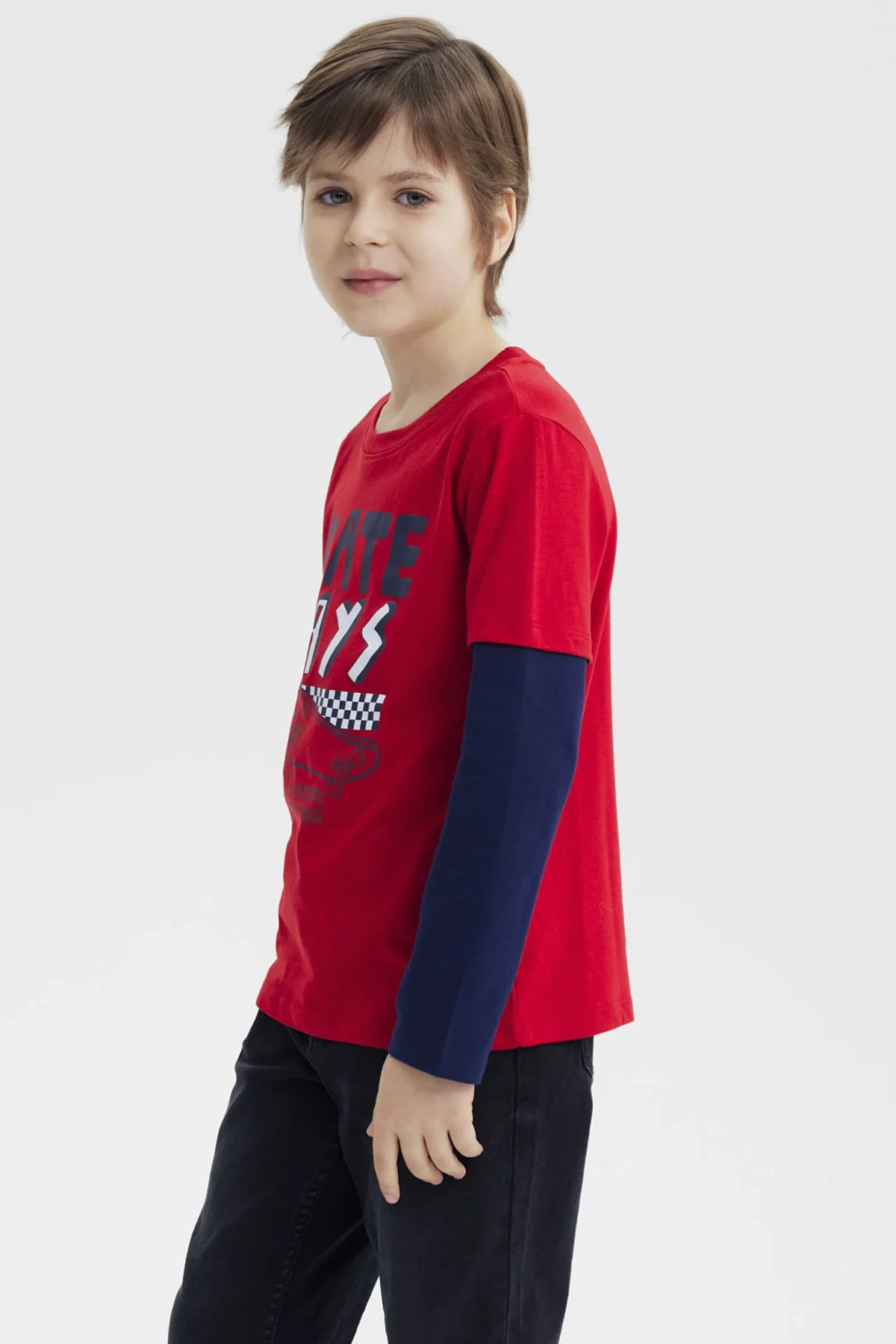Polera Niño Básica Print Rojo - Image 2