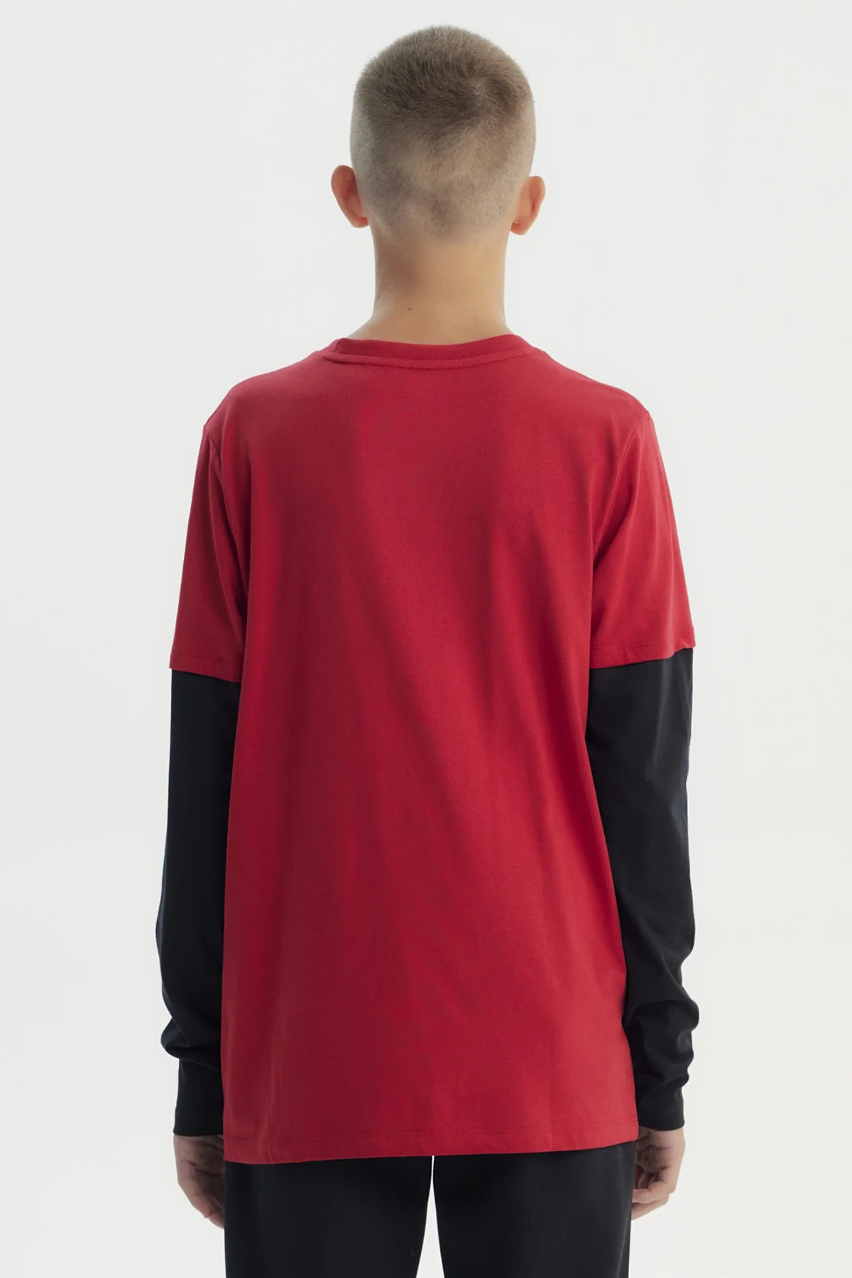 Polera Niño Básica Print Rojo Oscuro - Image 3