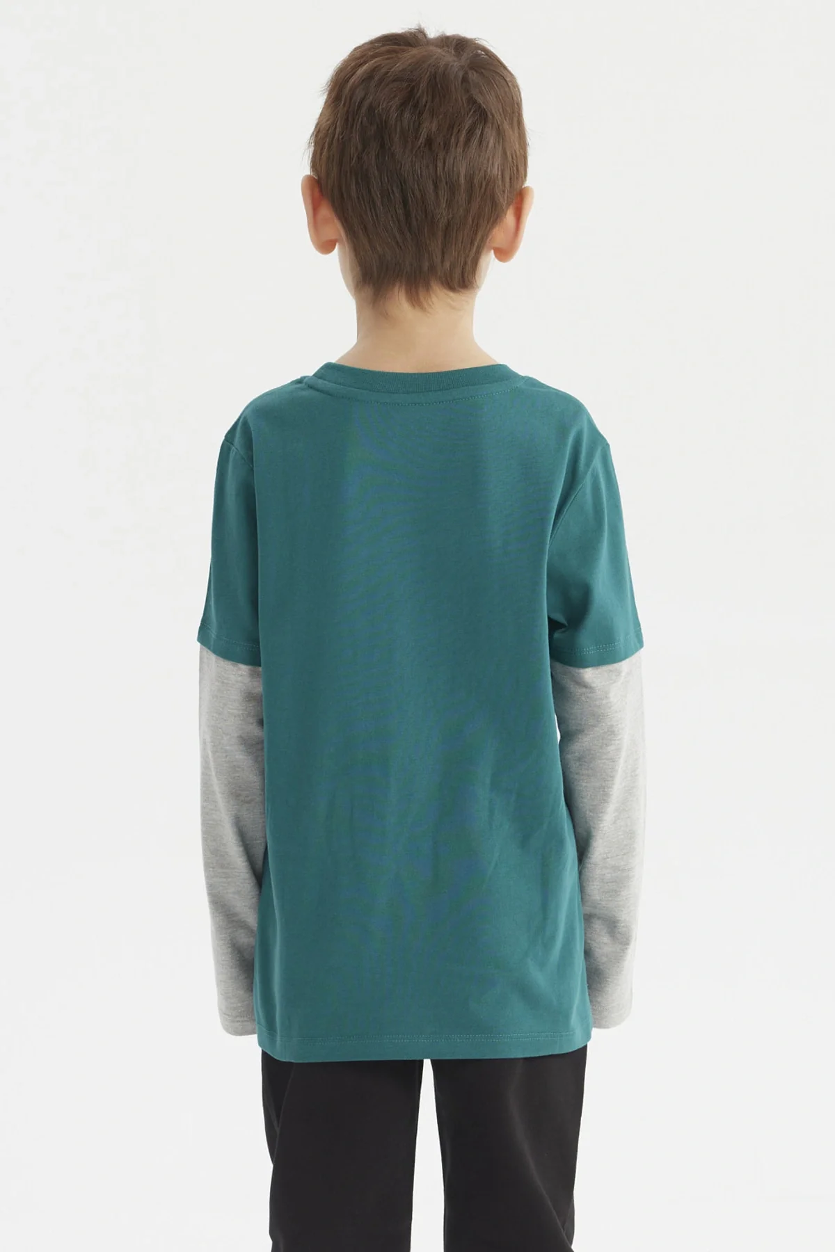 Polera Niño Básica Print Verde - Image 3
