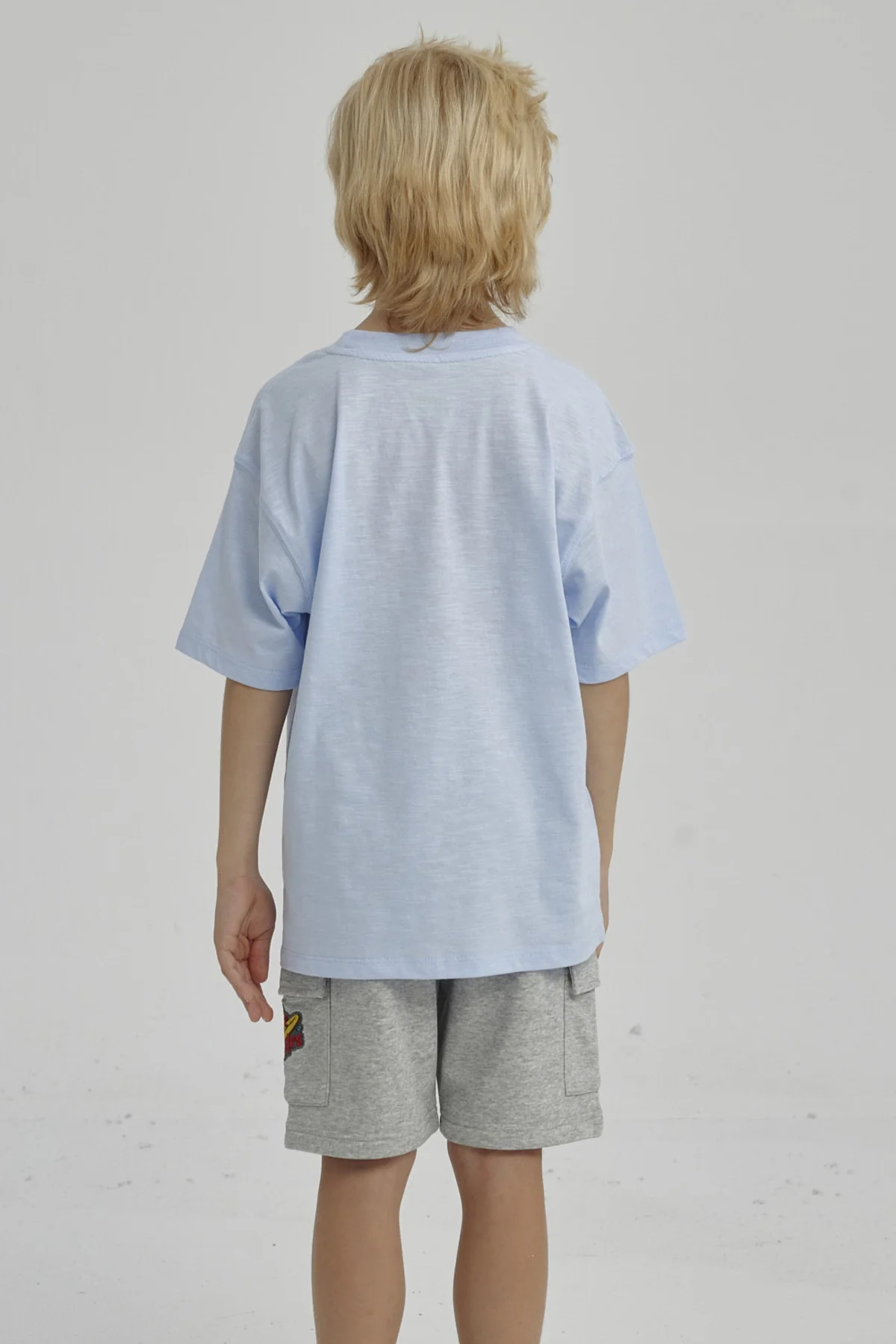 Polera Niño Con Print Celeste - Image 3