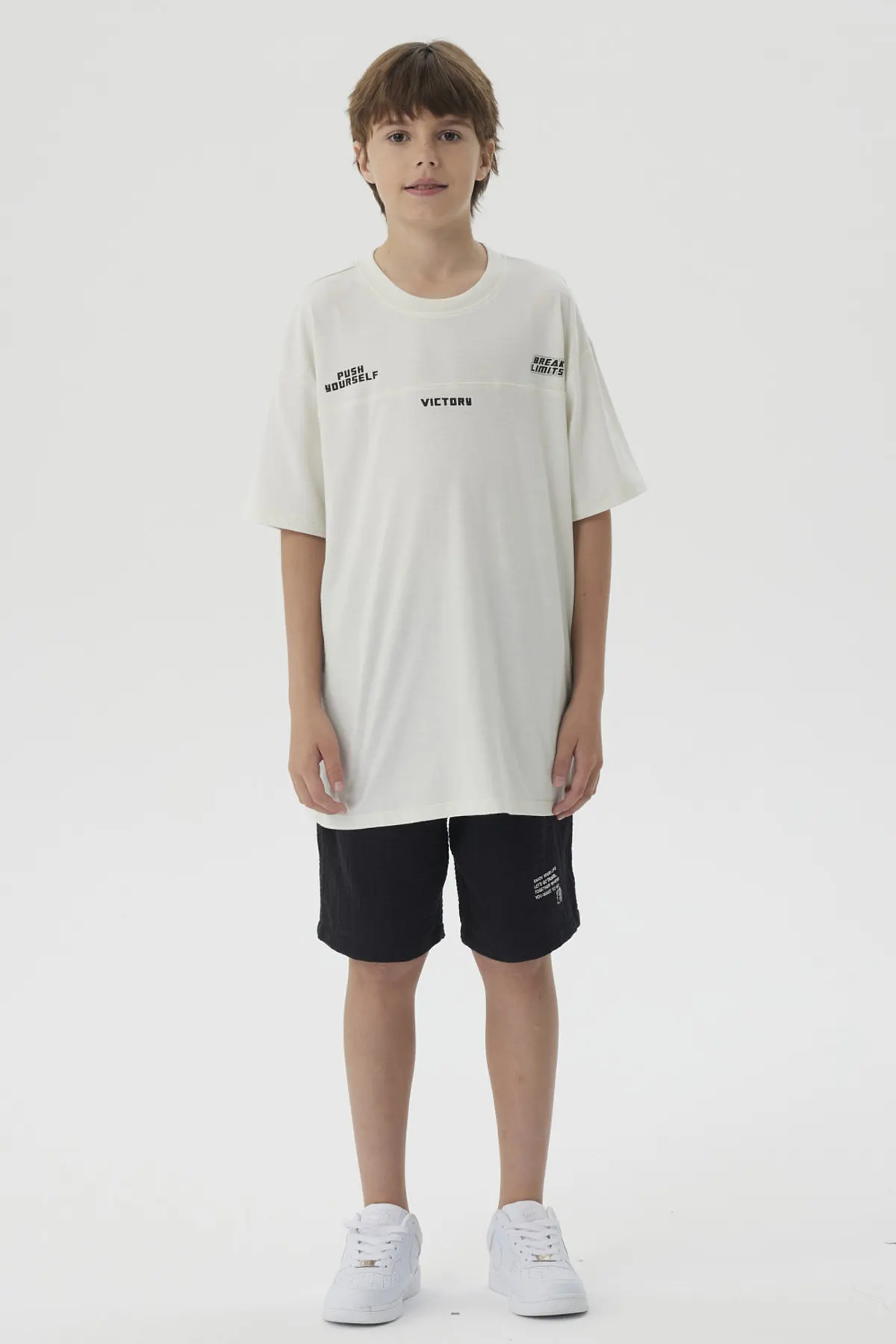 Polera Niño Costura Frontal Crudo - Image 4