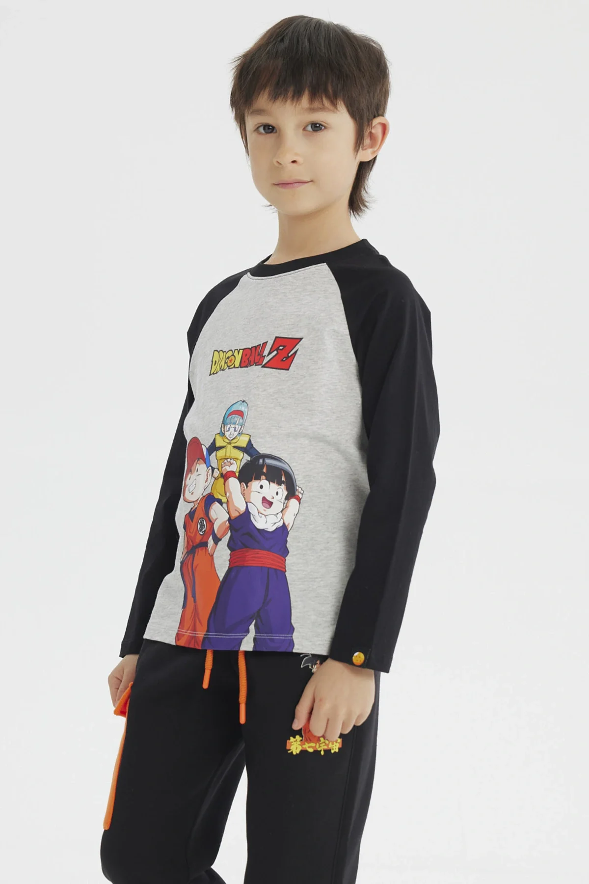 Polera Niño Dragon Ball Z Gris Melange - Image 2