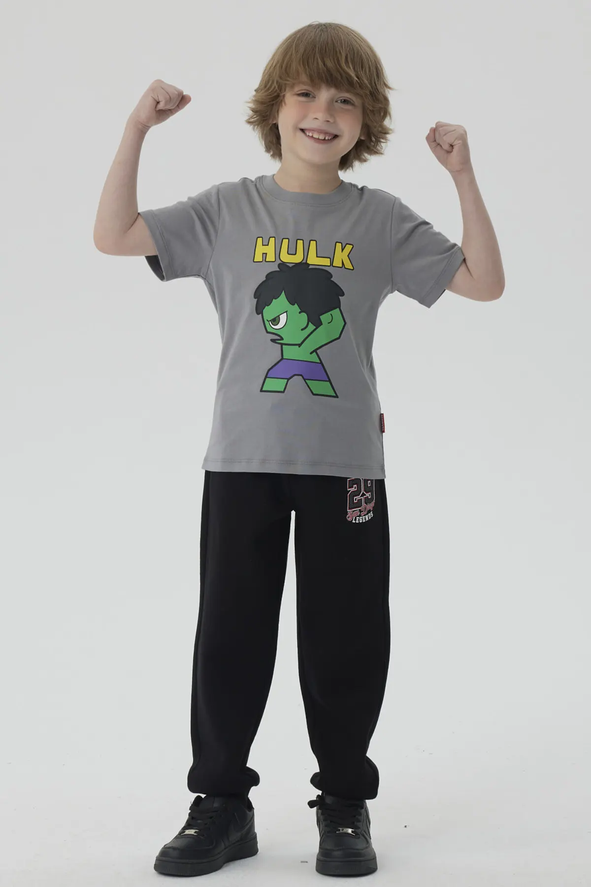 Polera Niño Hulk Gris - Image 4