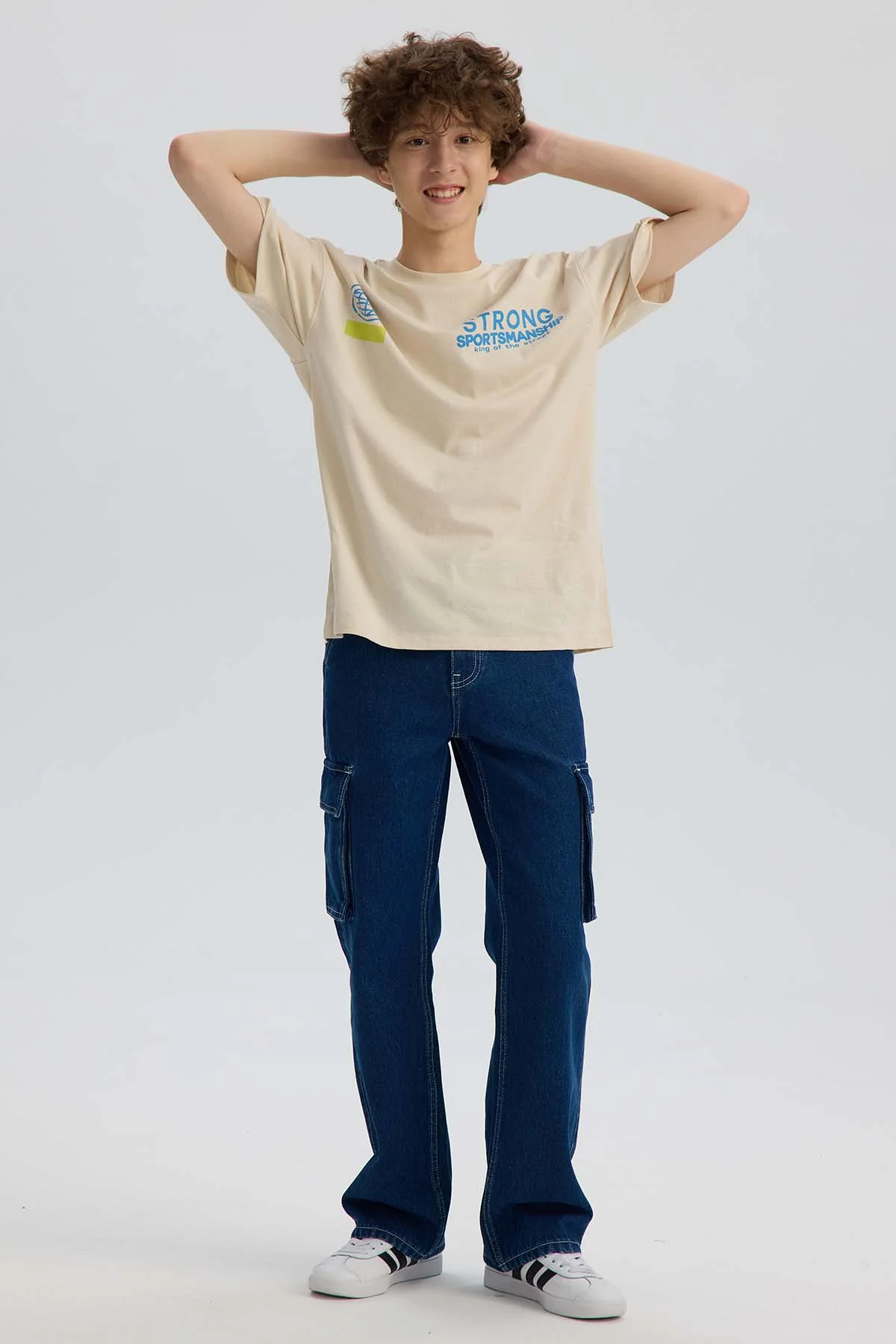 Polera Niño Oversize Print Crudo - Image 4