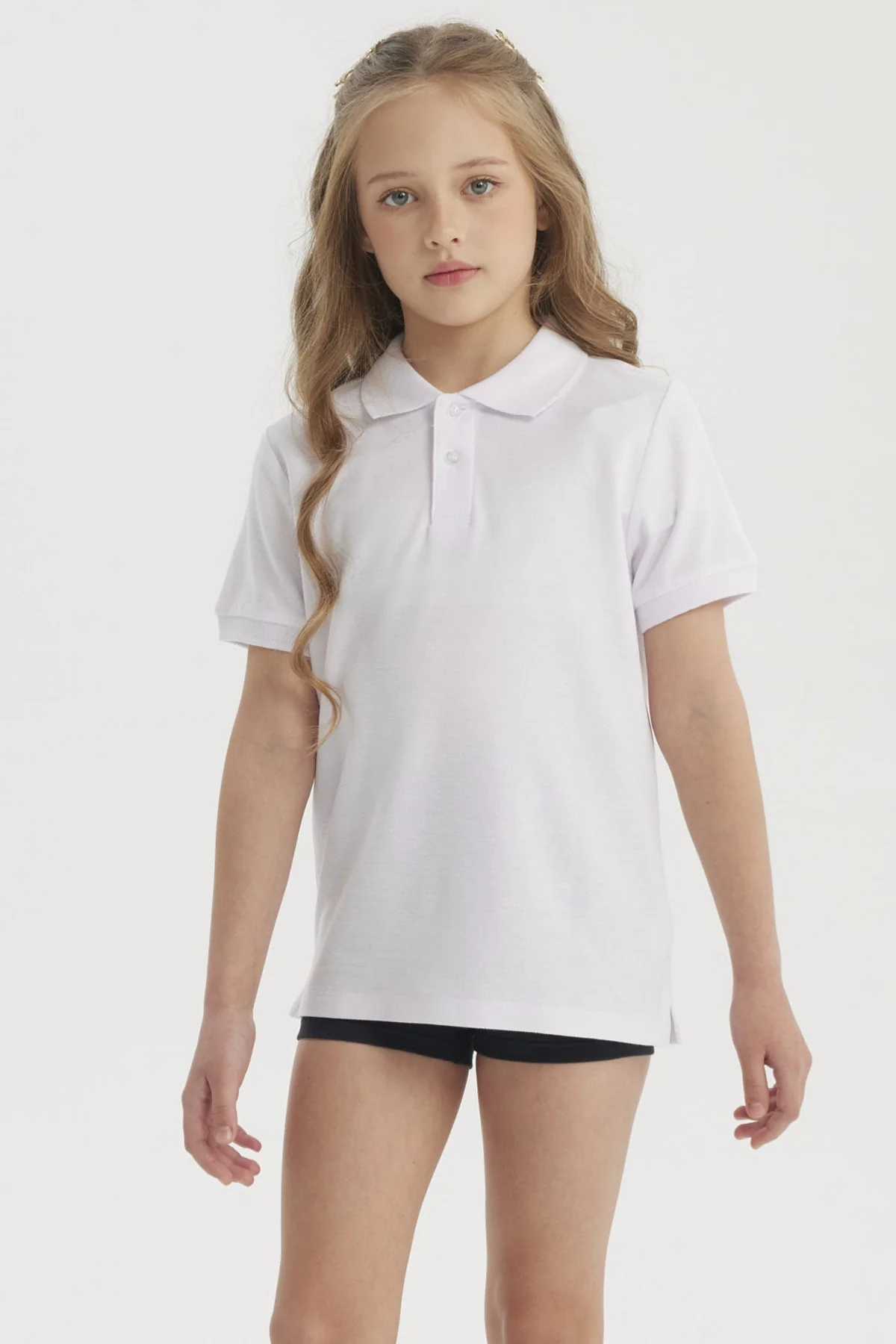 Polera Unisex Piqué Blanco