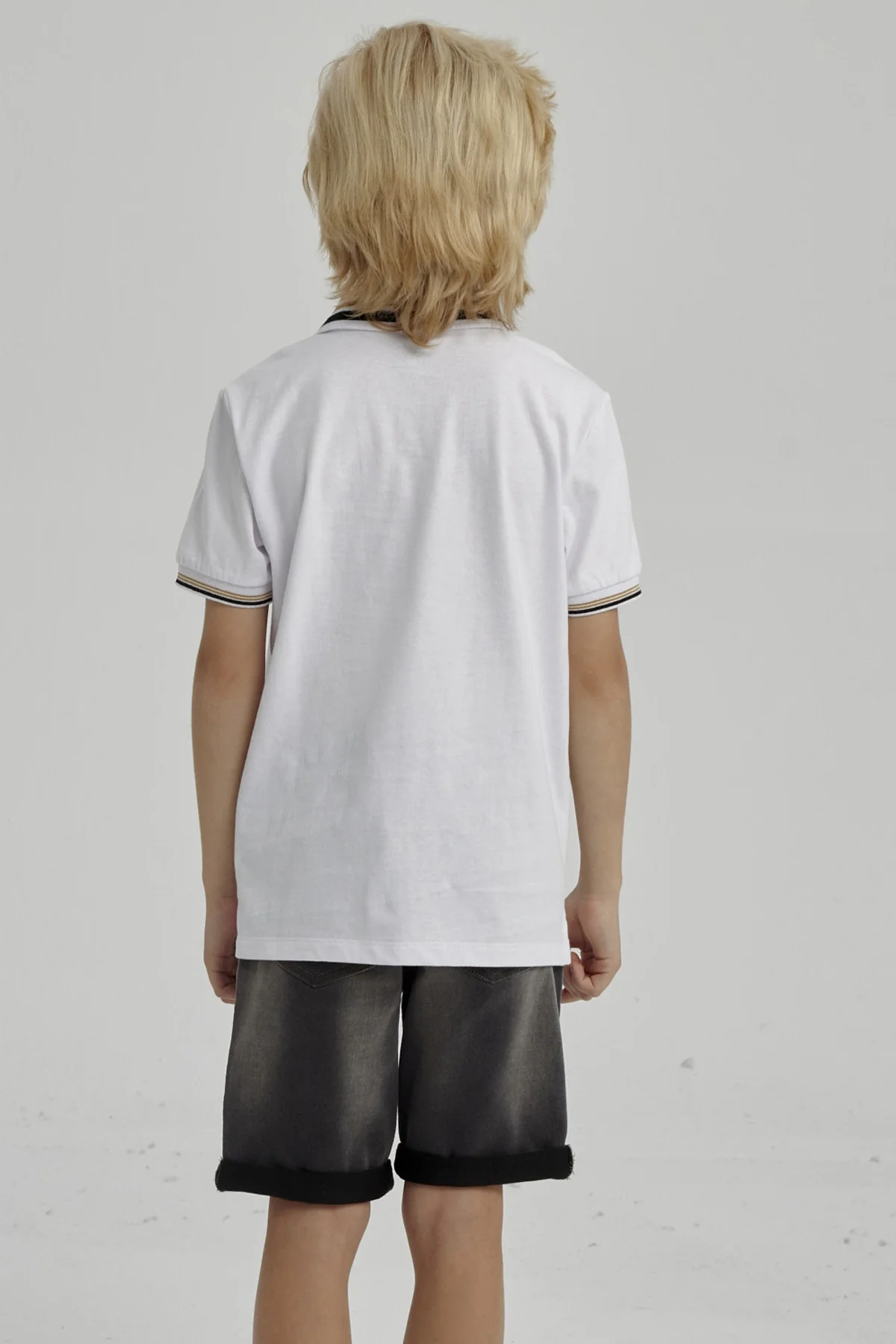 Polera Niño Piqué Con Parche Crudo - Image 3