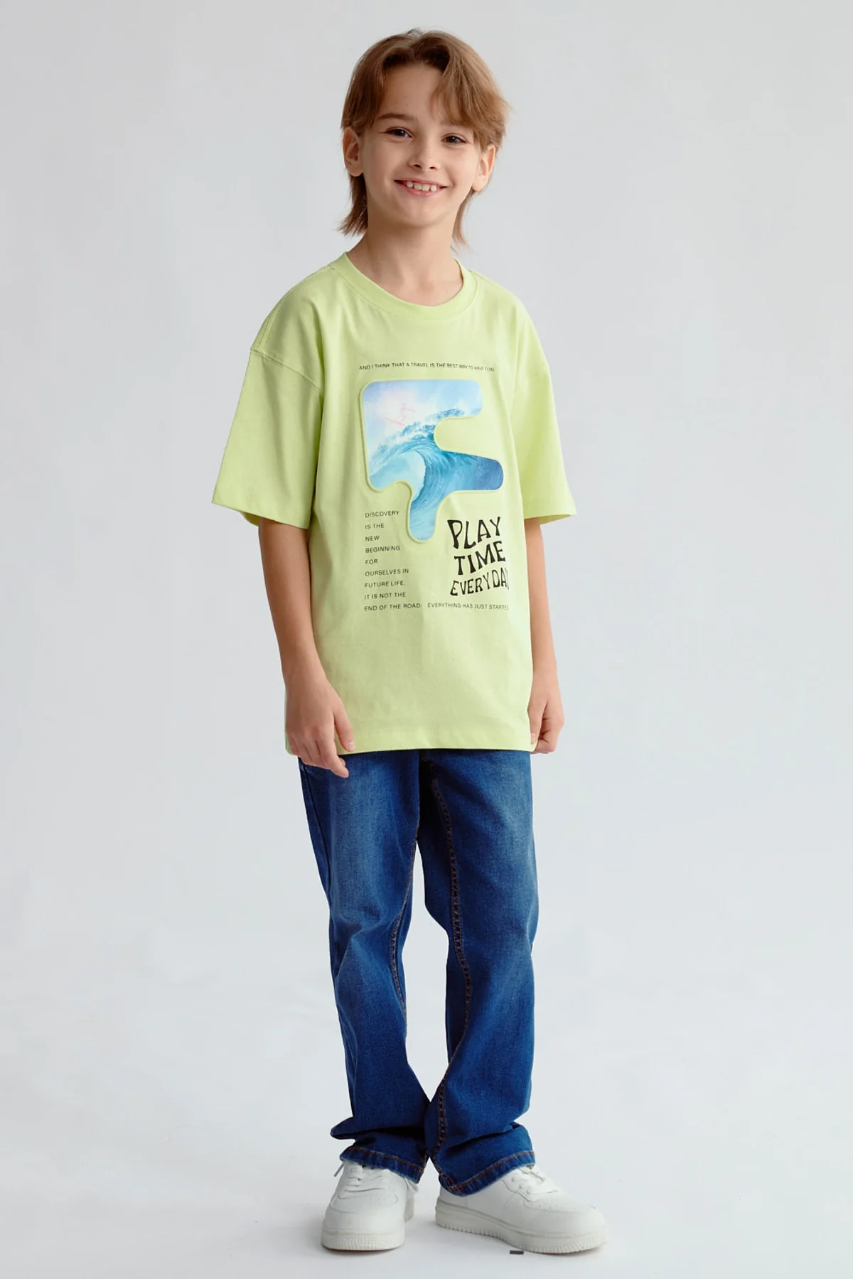 Polera Niño Print 3D Verde - Image 4