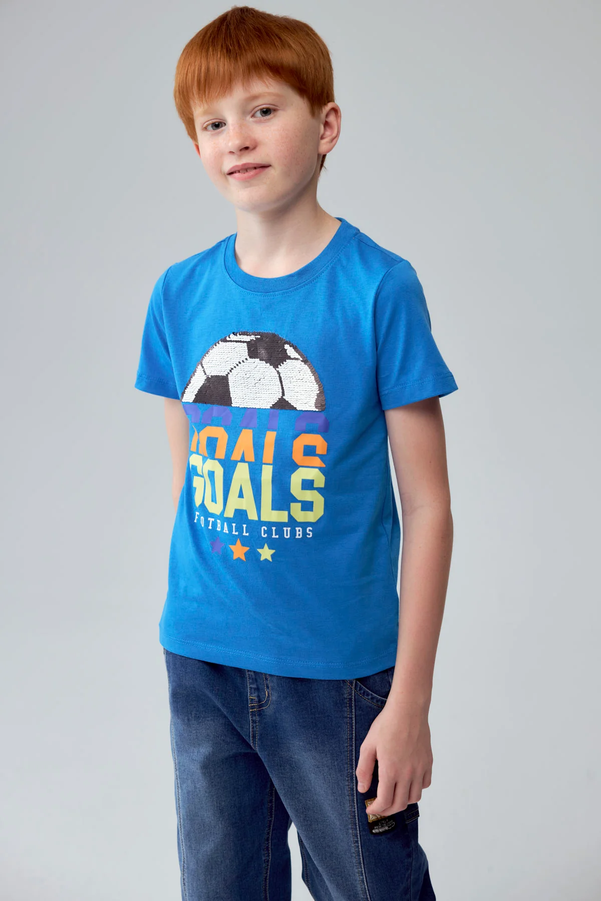 Polera Niño Print Azulino
