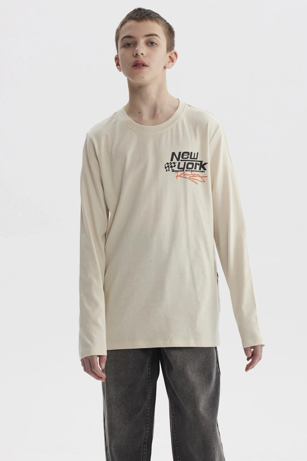 Polera Niño Print Crudo