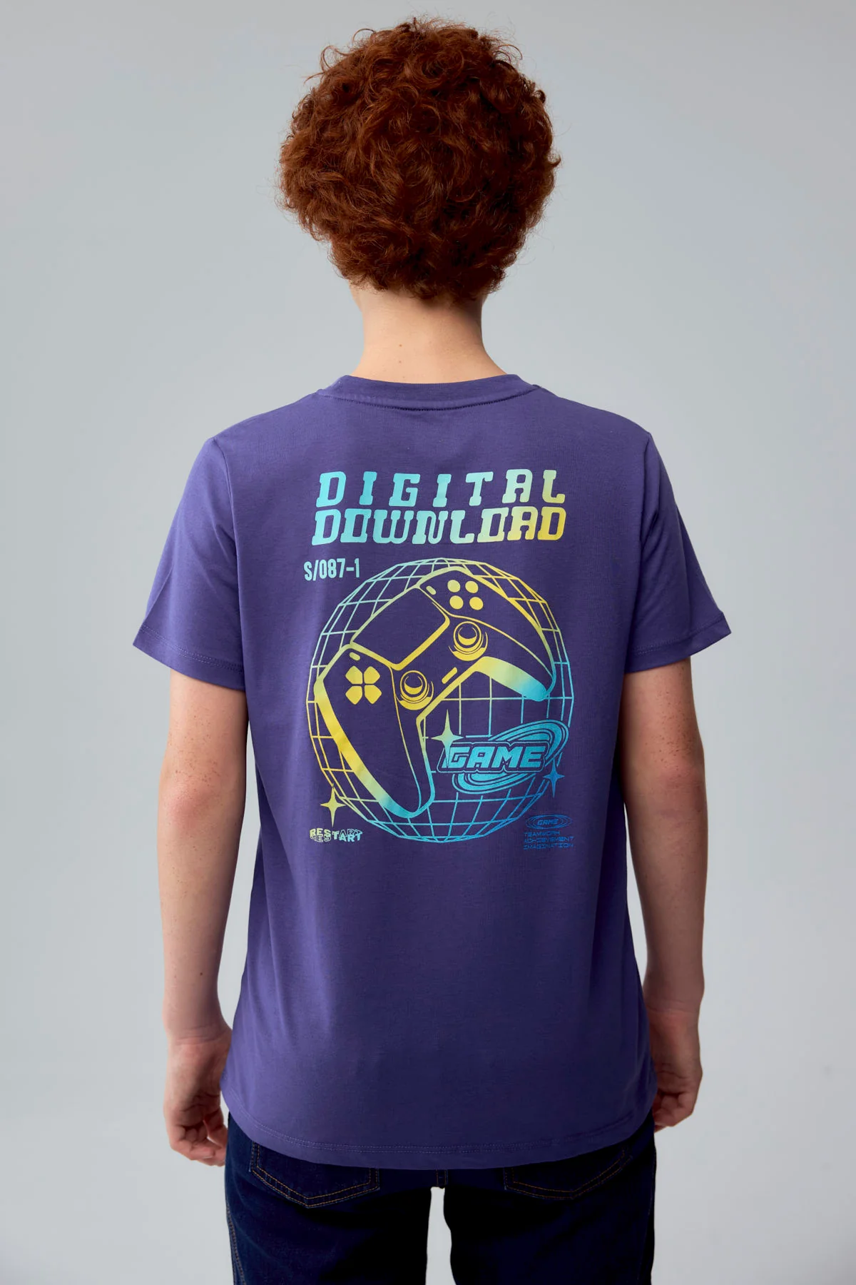 Polera Niño Print Morado - Image 3