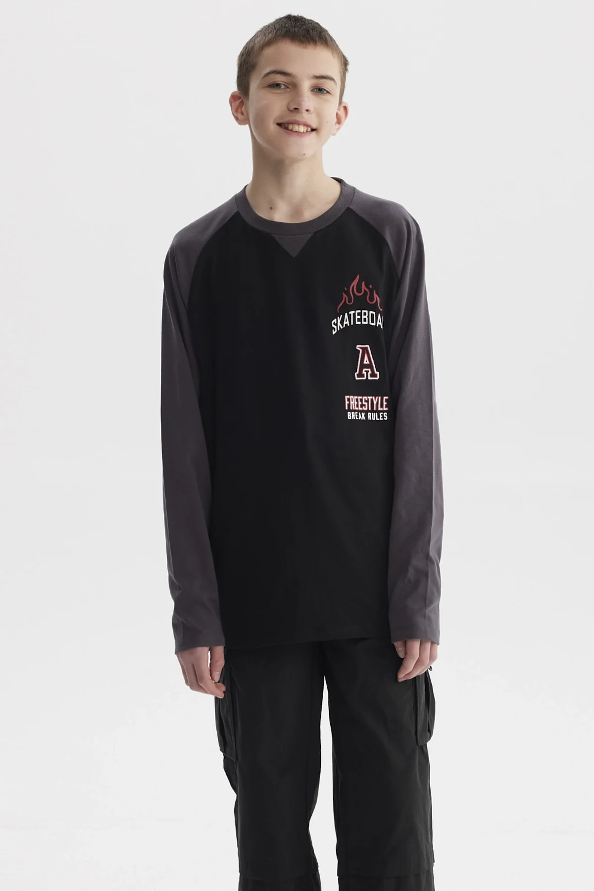 Polera Niño Print Negro