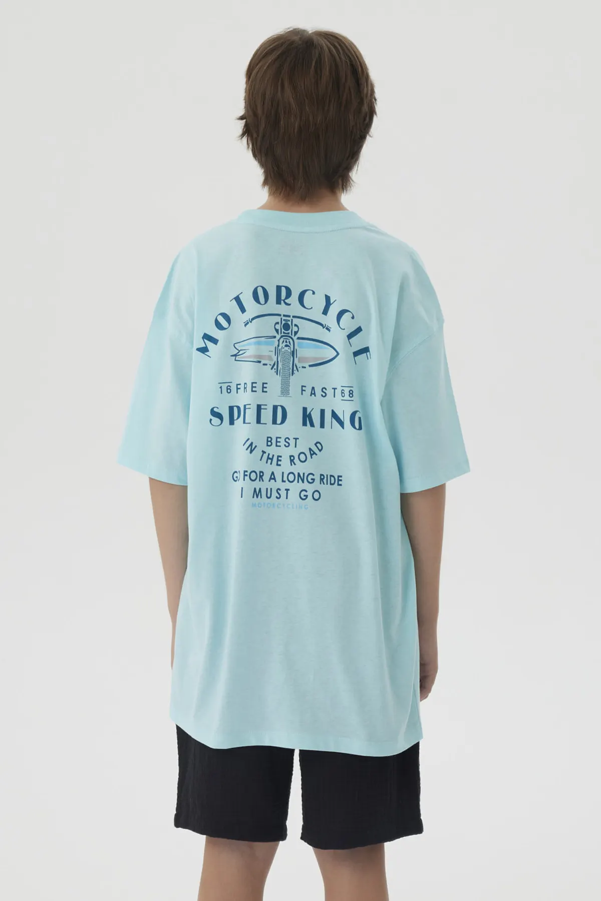 Polera Niño Print Posicional Aqua - Image 2